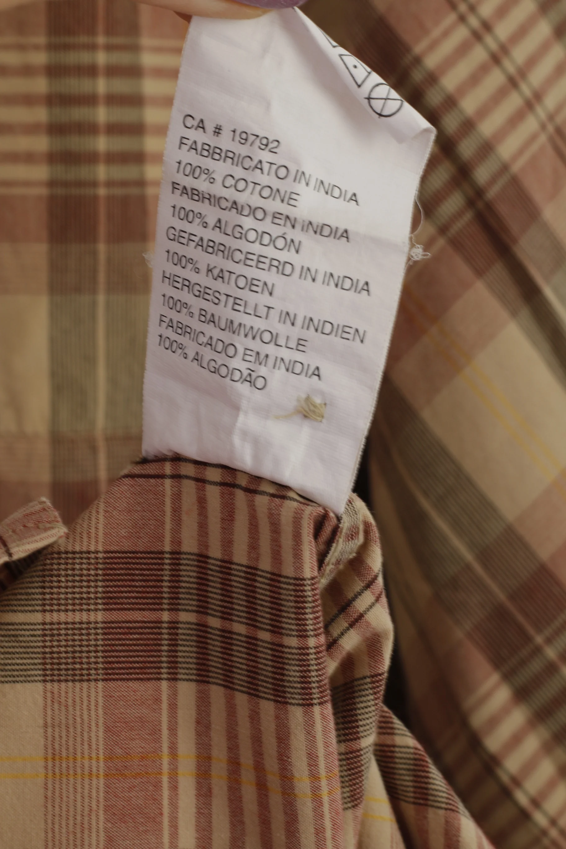 Timberland Men L Casual Shirt Brown Check Cotton Long Sleeve Vintage Outdoor Top - Image 6