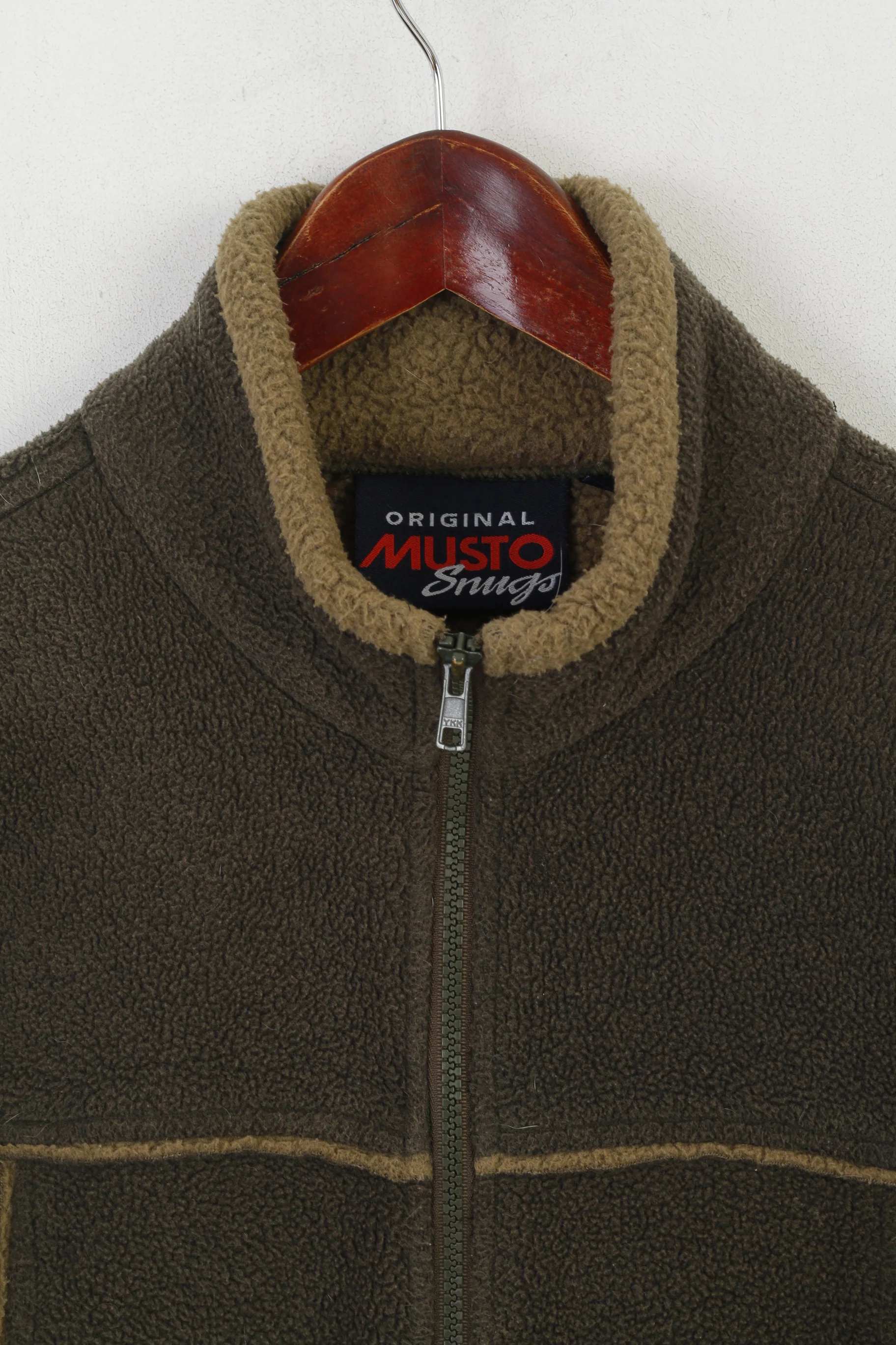 Musto Snugs Women S Fleece Top Green Vintage Chore Style Full Zipper Jacket - Image 2