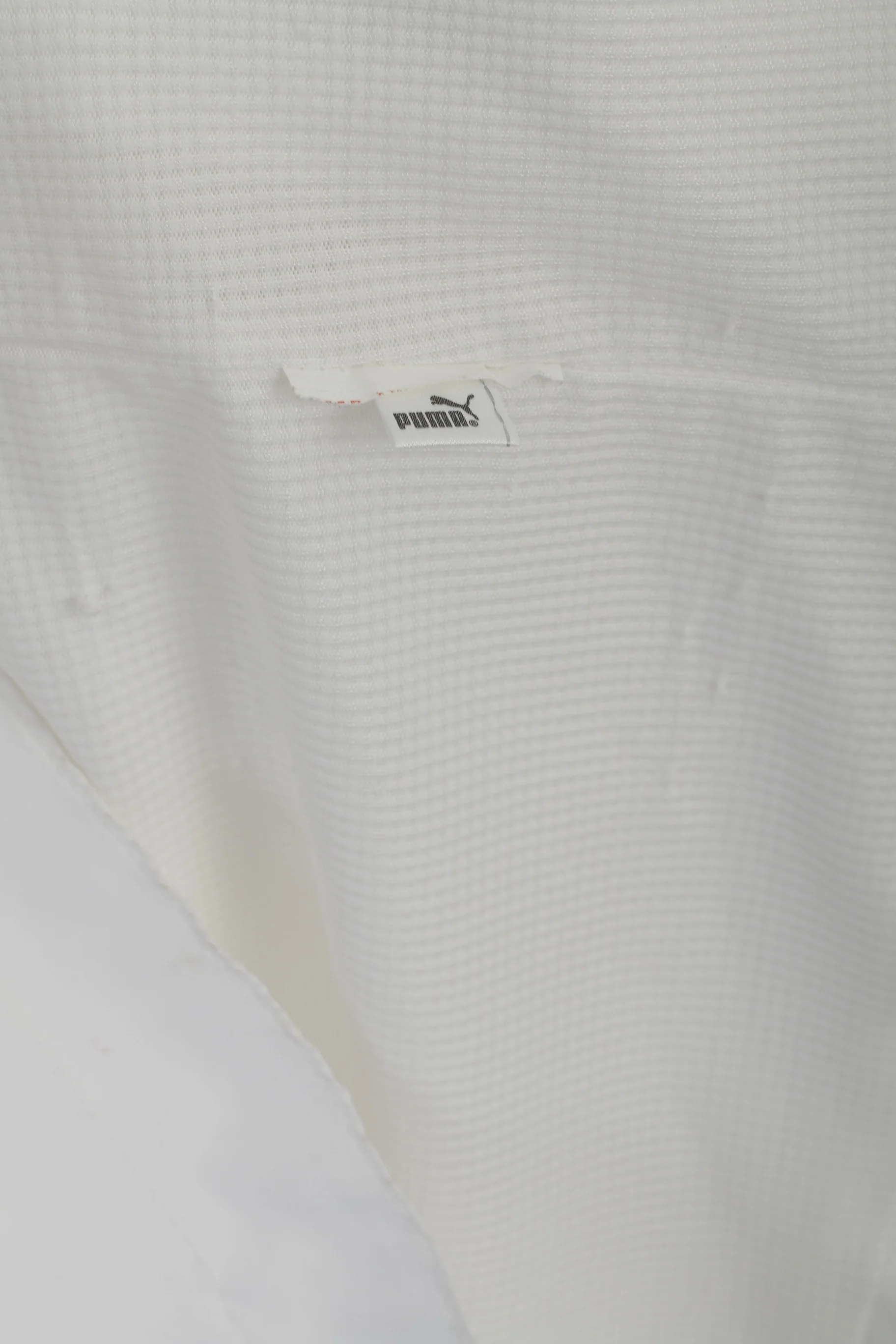 Puma Men L Jacket White Vintage Full Zipper Sportswear Training Lightweight Top - Image 4