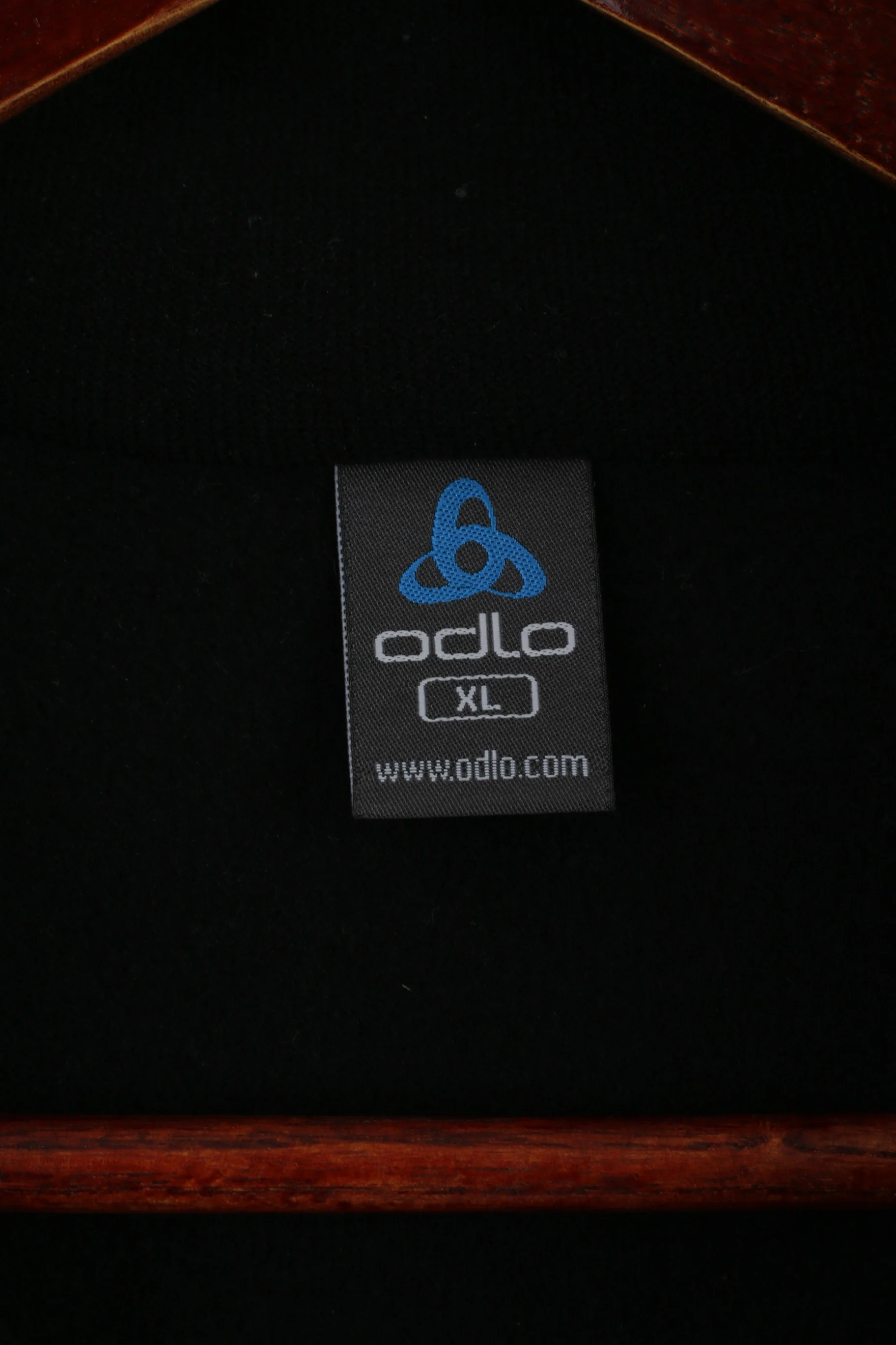ODLO Men XL Fleece Top Black Stretch Zip Neck Long Sleeve Activewear Top - Image 4