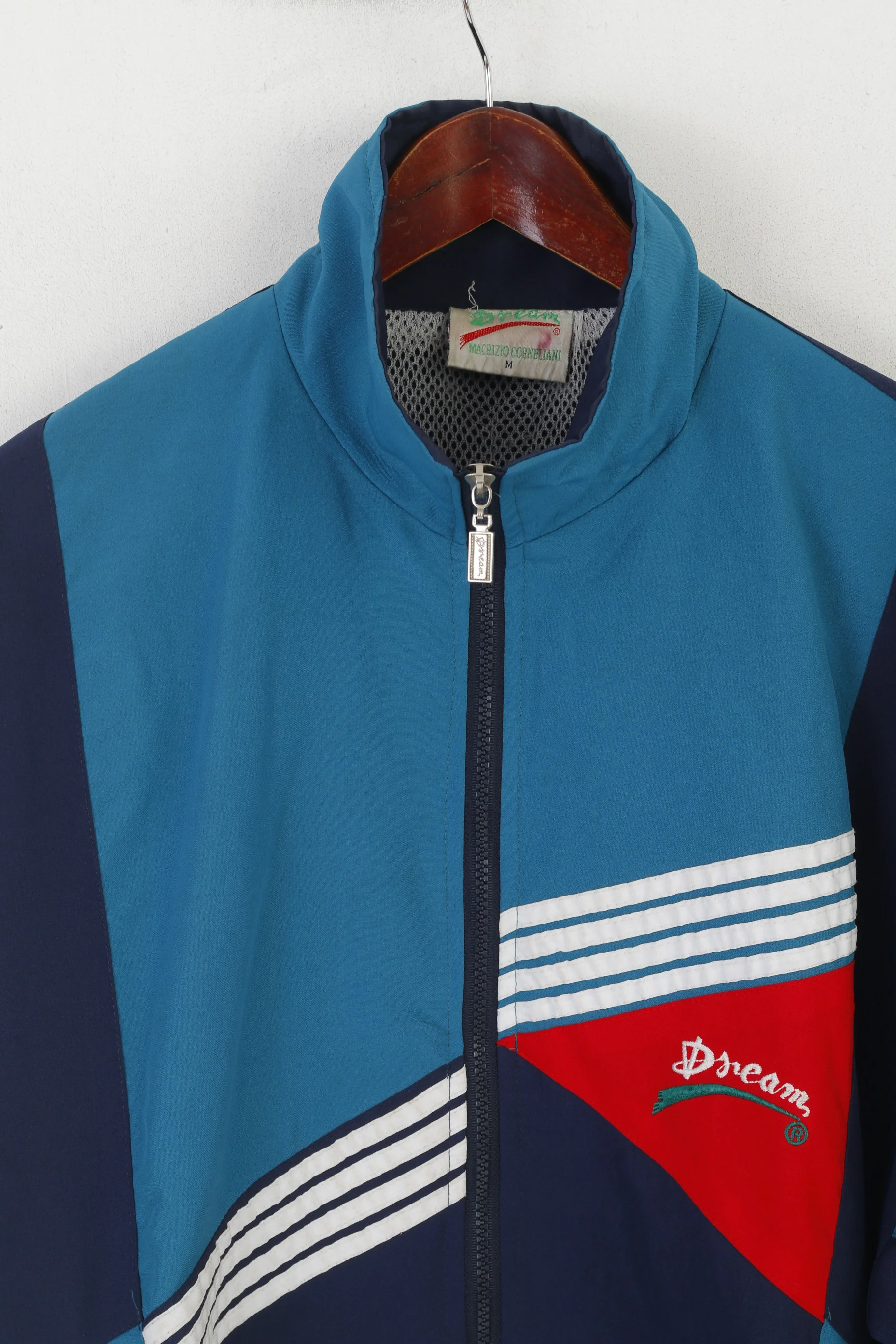 Dream Macrizio Corneliani Men M Jacket Green Nylon Vintage Windbreaker Track Top - Image 2