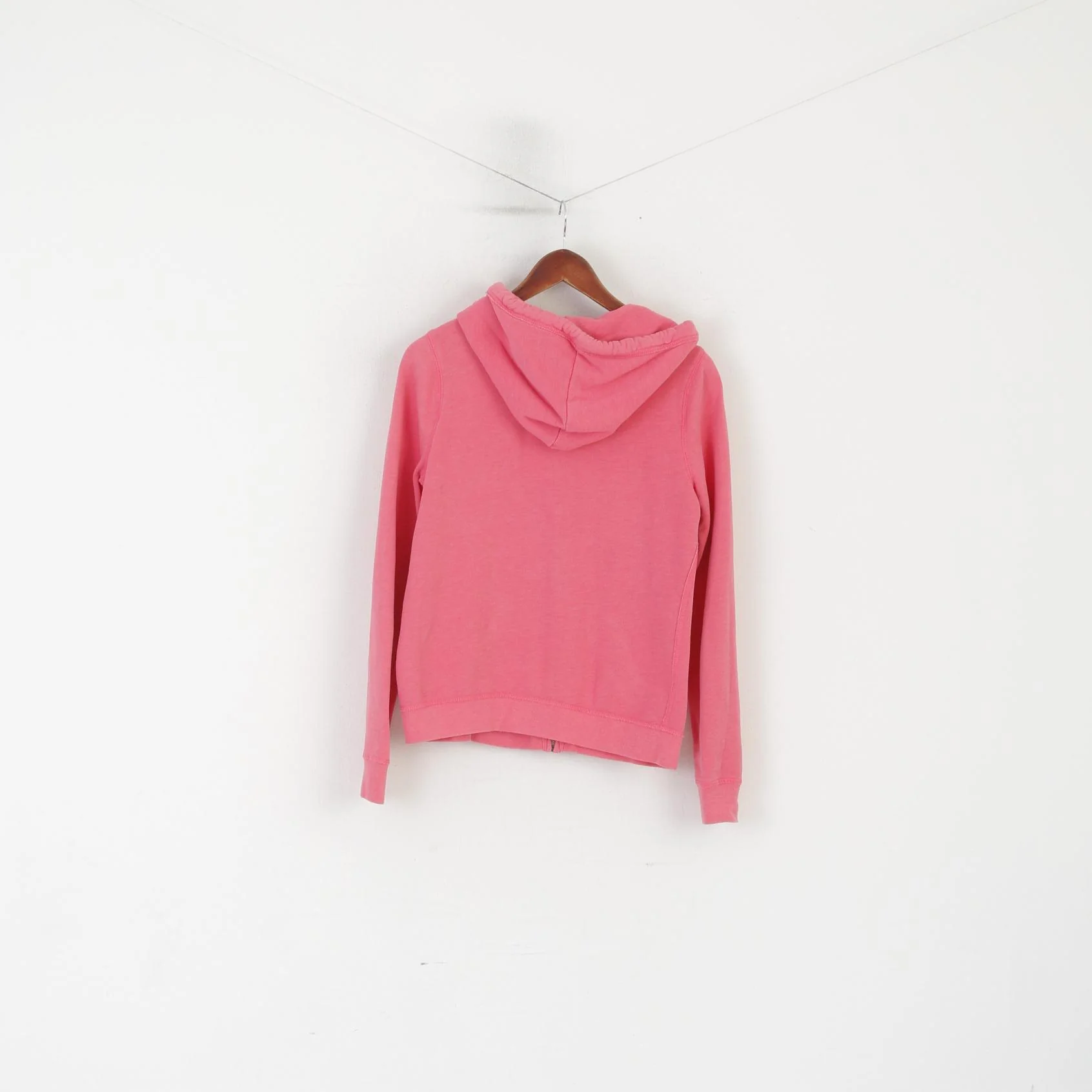 Hollister California Women L (M) Sweatshirt Pink Cotton Zip Up Hooded Top - Image 6