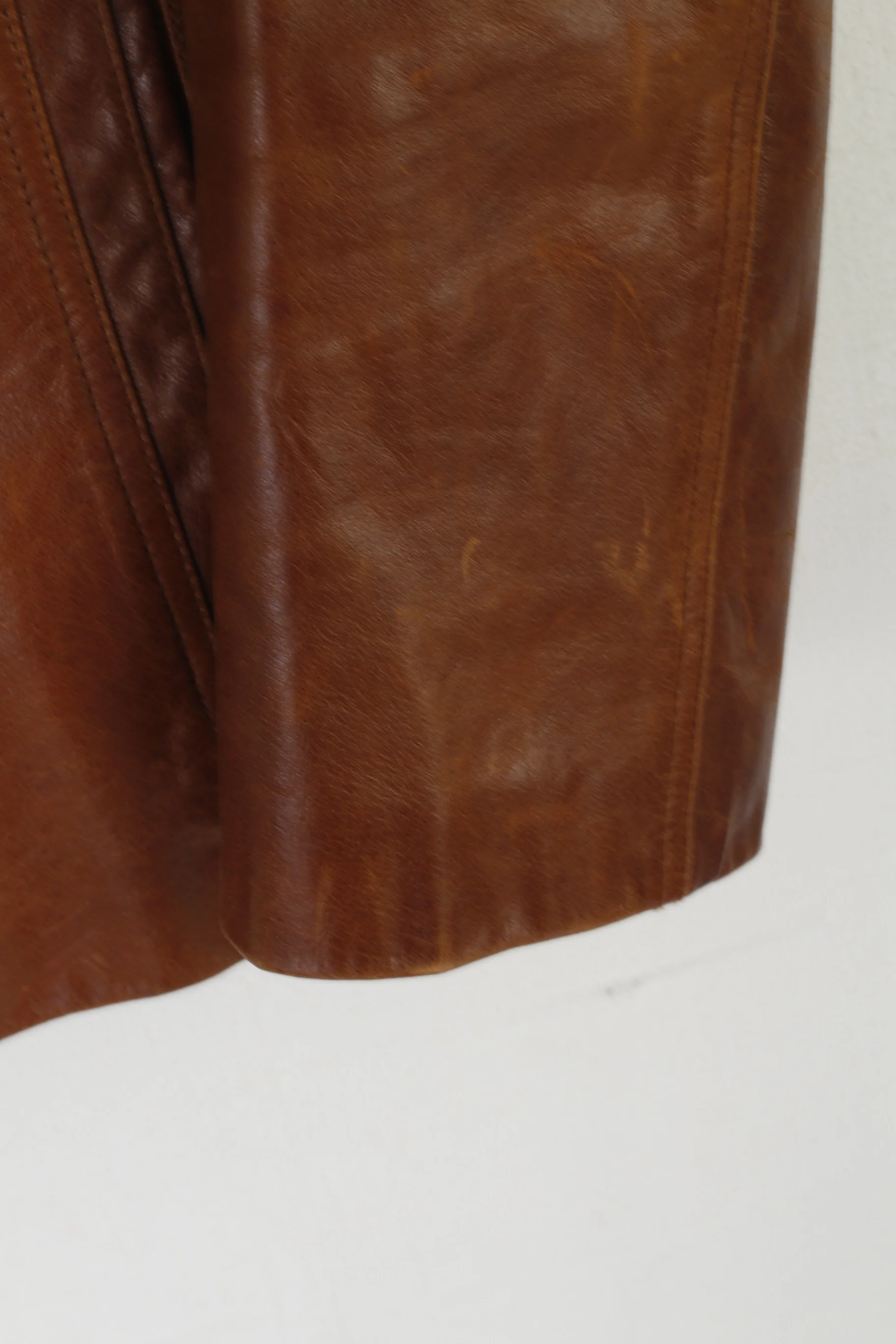 Aviatrix Women XL (L) Jacket Brown Leather Outerwear Vintage Shoulder Pads Blazer - Image 3