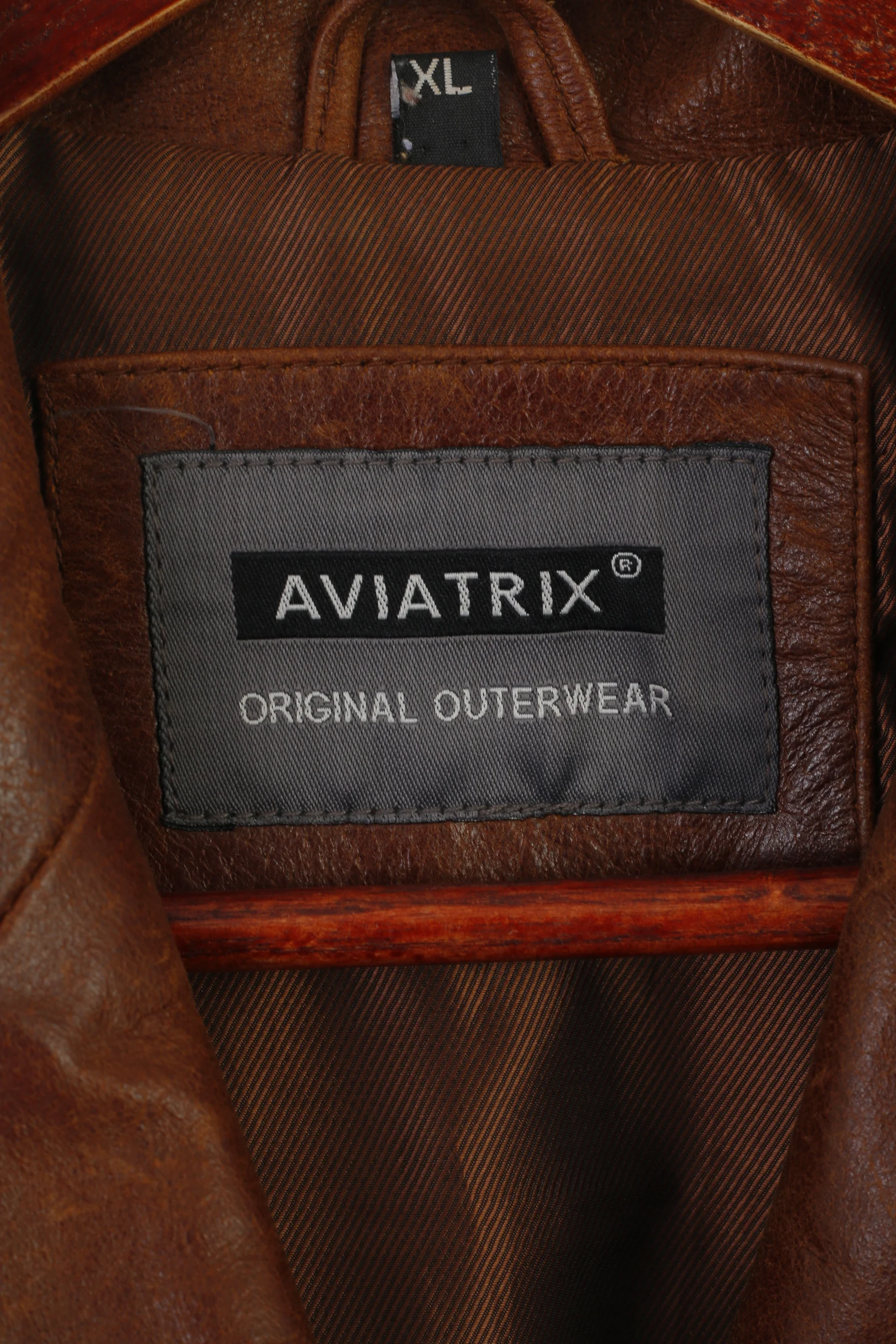 Aviatrix Women XL (L) Jacket Brown Leather Outerwear Vintage Shoulder Pads Blazer - Image 4
