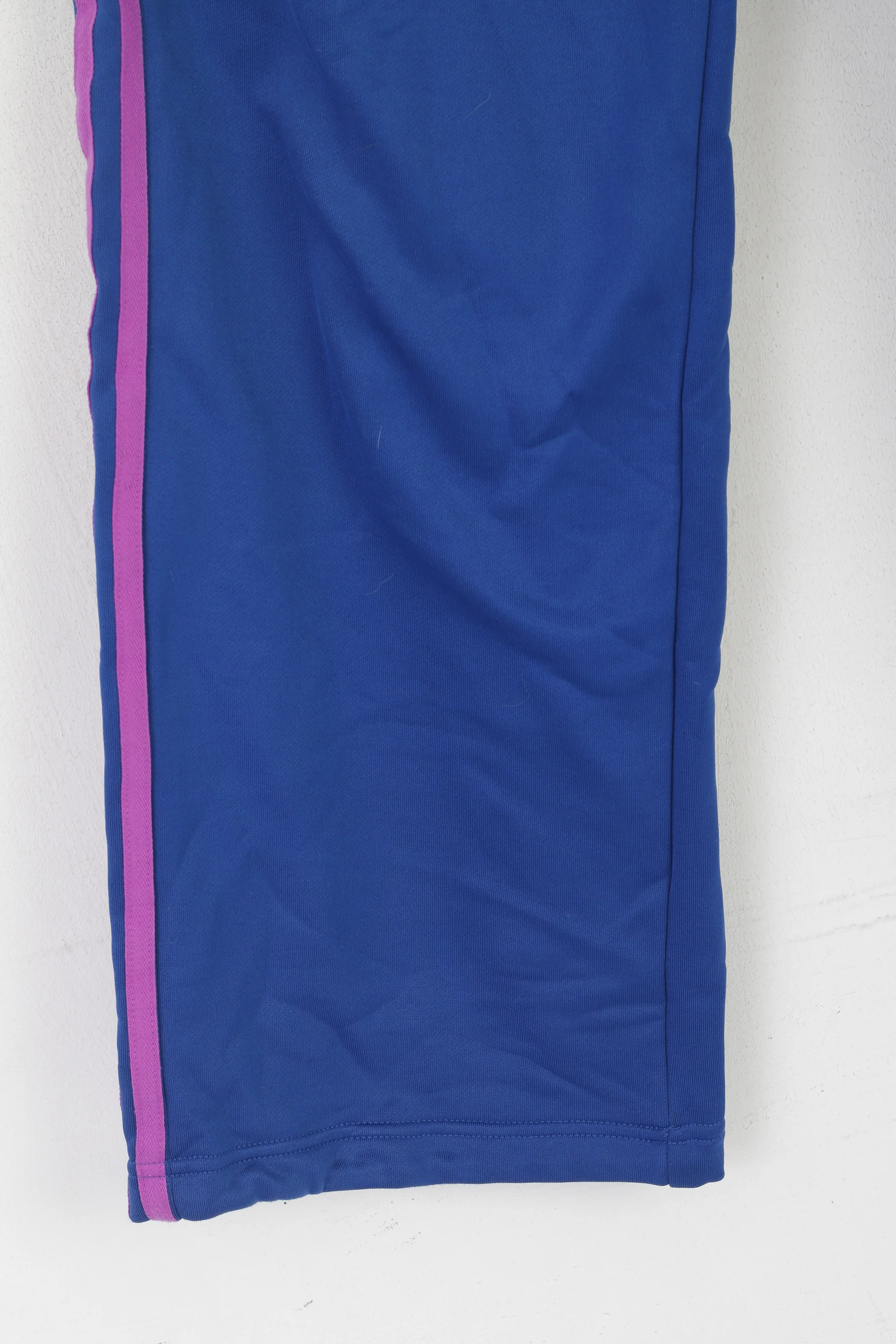 Adidas Women 16 18 L Sweatpants Blue Shiny Vintage Sportswear Retro Trousers - Image 2