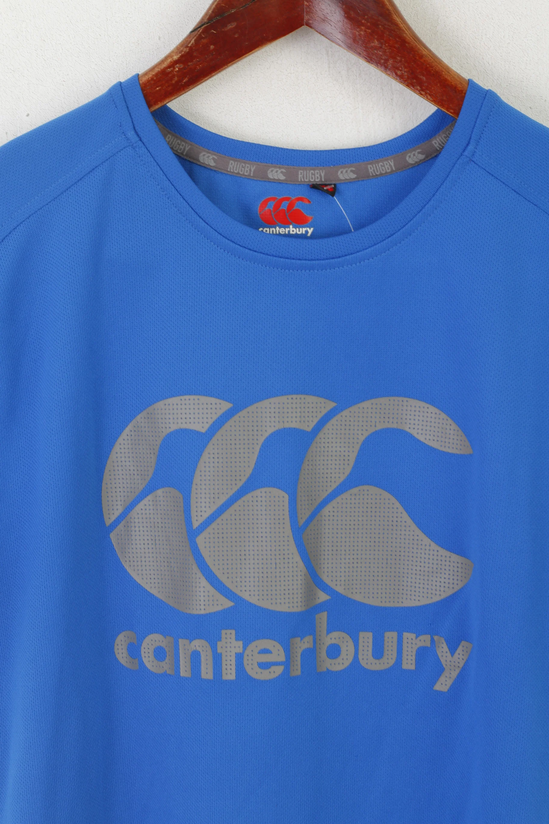 Canterbury Women S Shirt Blue Rugby Vapodri Jersey Sportswear Top - Image 2