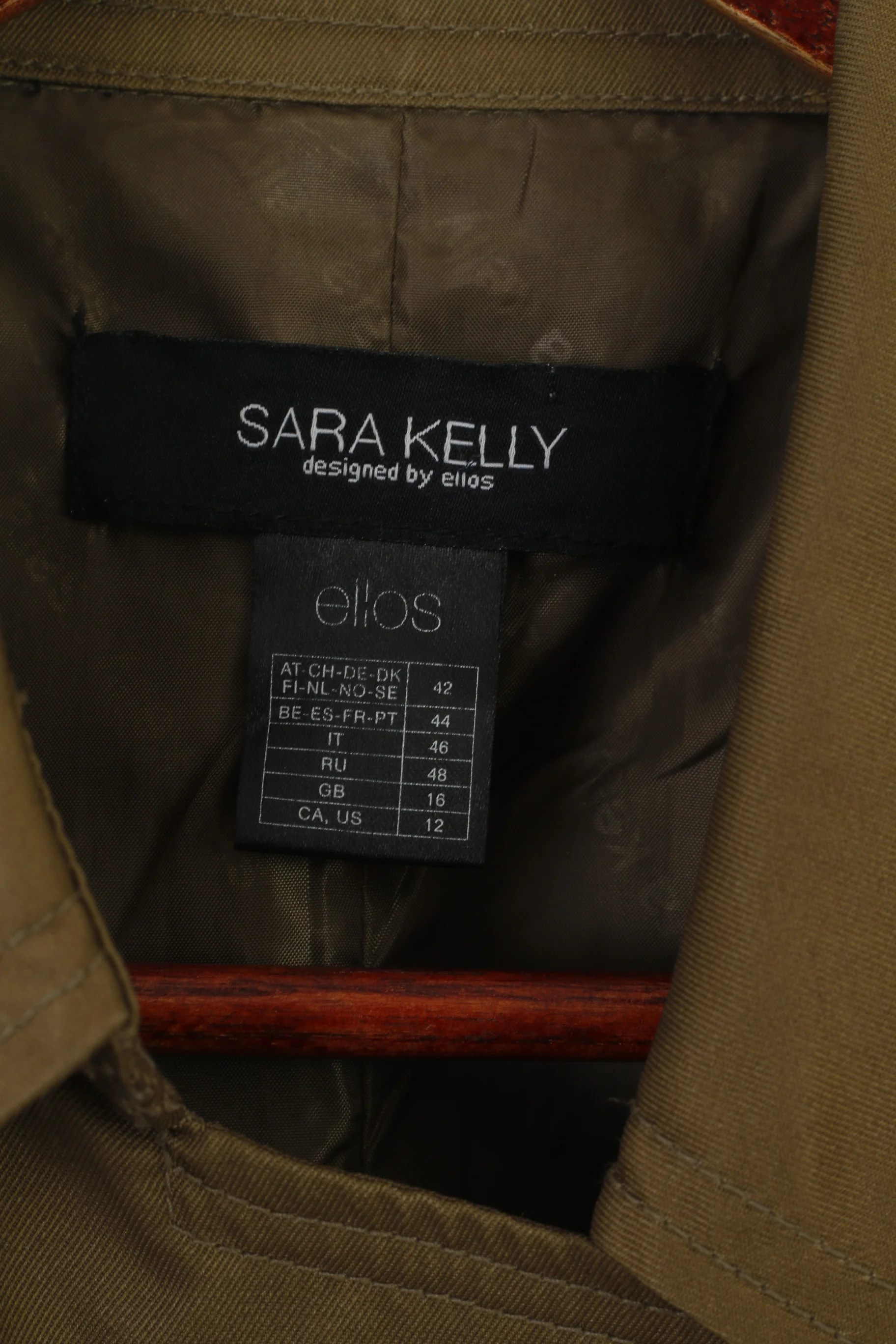 Sara Kelly by Ellos Women 16 42 Coat Gold Double Breasted Classic Shiny Top - Image 5