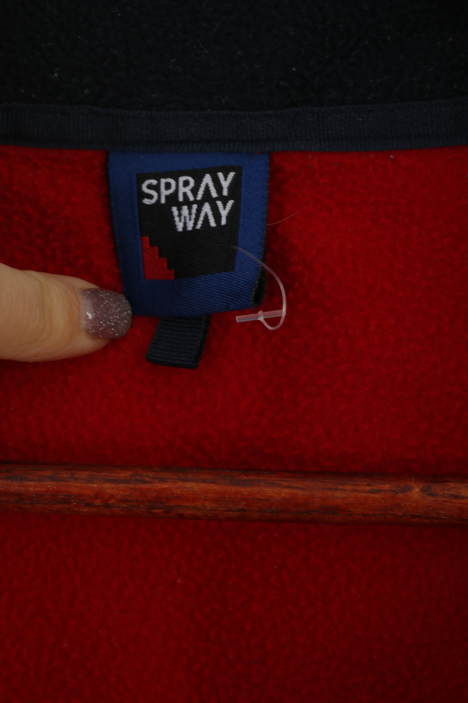 Sprayway Men XL Fleece Top Red Vintage Zip Neck Outdoor Sweateshirt - Image 5