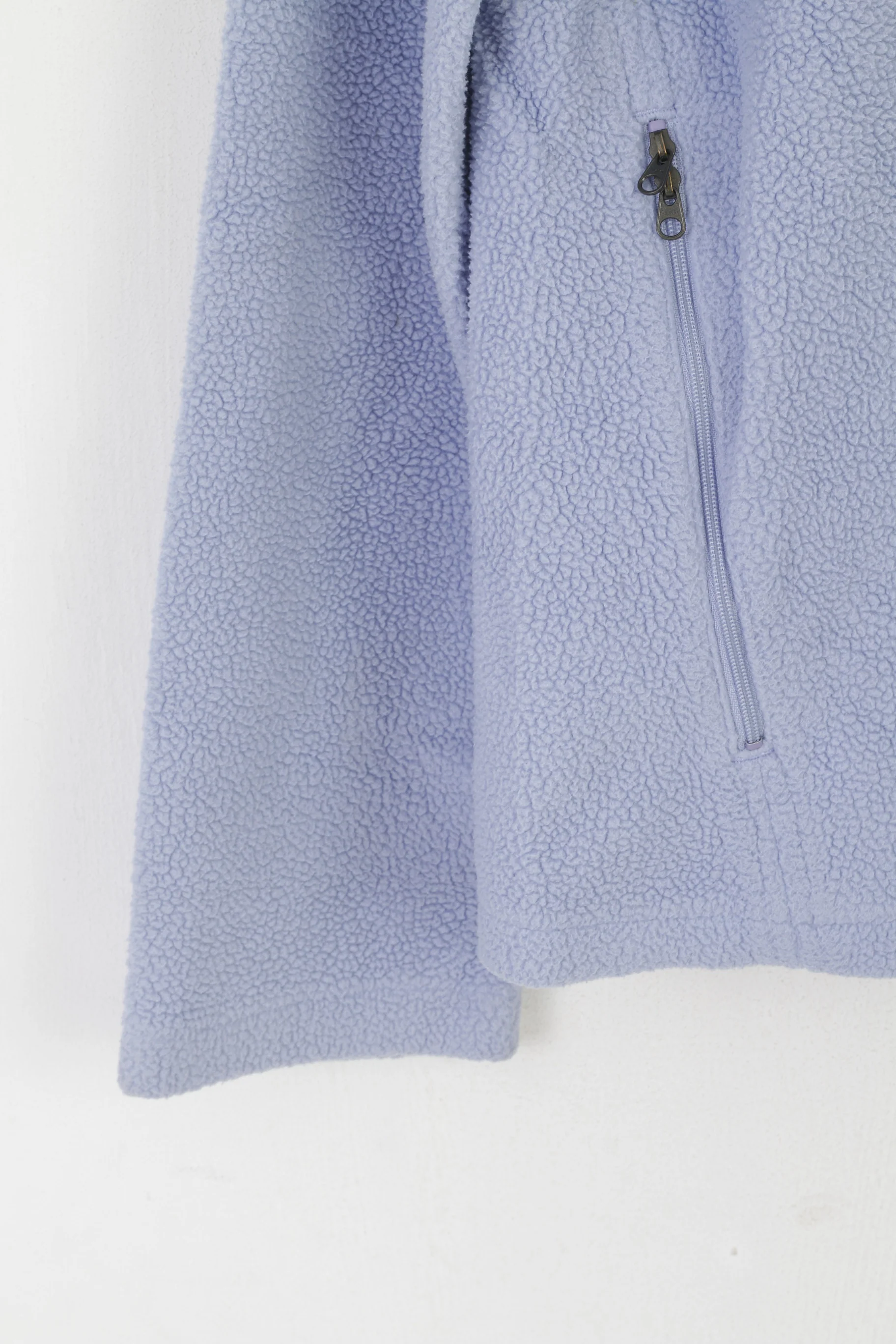Nike Women L 14/16 (M) Fleece Top Violet Vintage Sweatshirt Funel Neck Outdoor Top - Image 3
