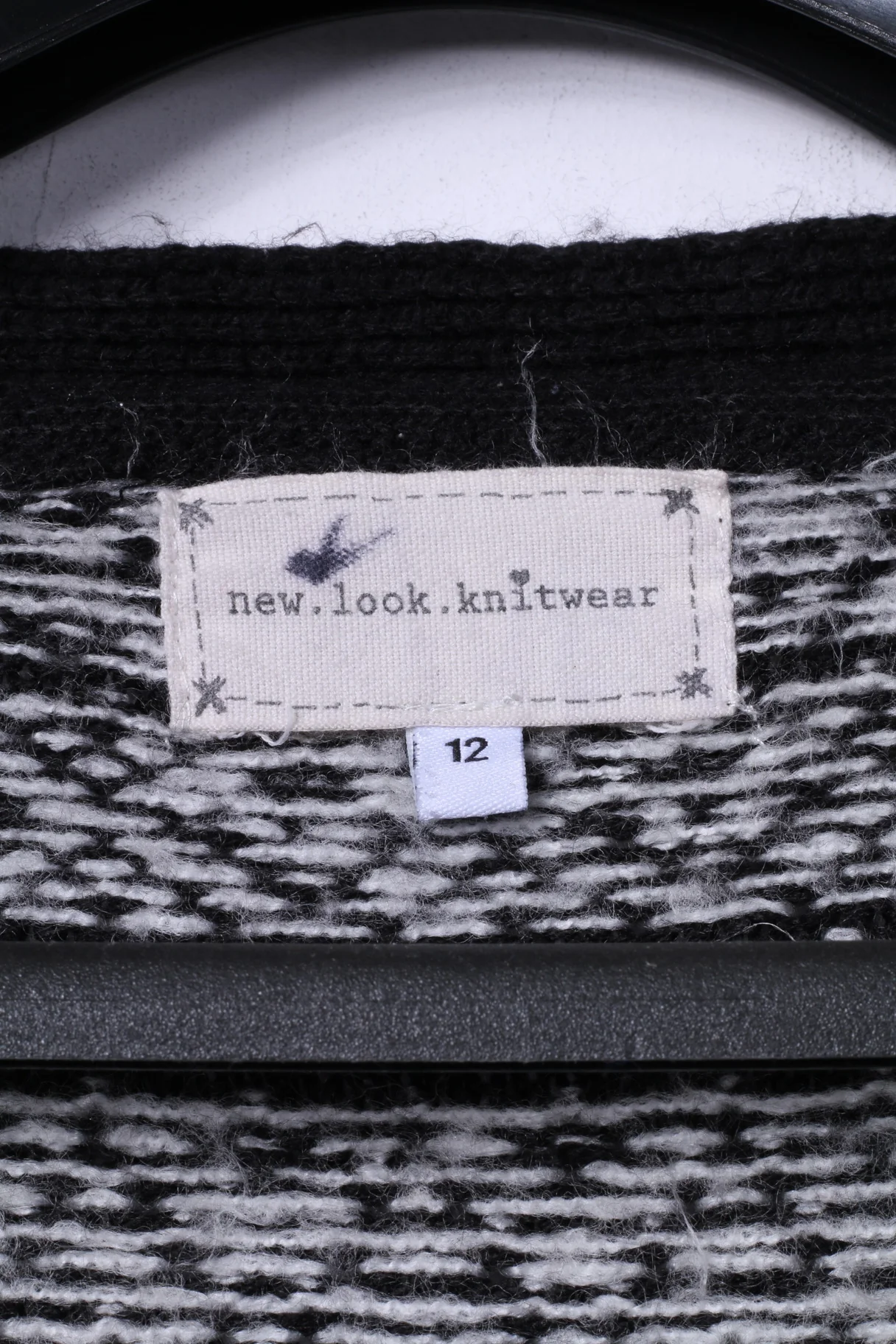 New Look Knitwear Womens 12 40 M Open Front Cardigan Black Sweater Top - Image 4