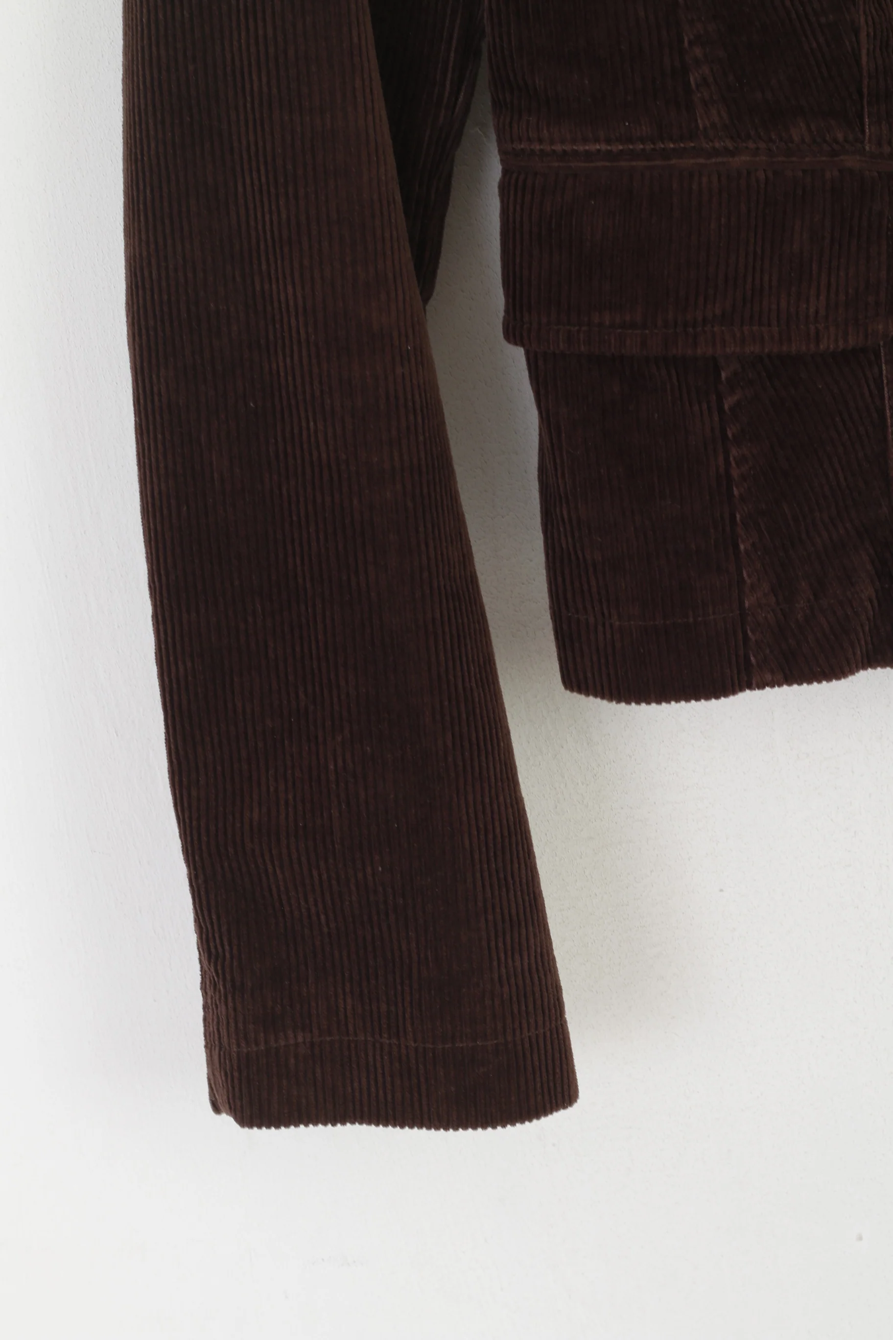 United Colors Of Benetton Women 44 S Blazer Brown Corduroy Single Breasted Jacket - Image 3