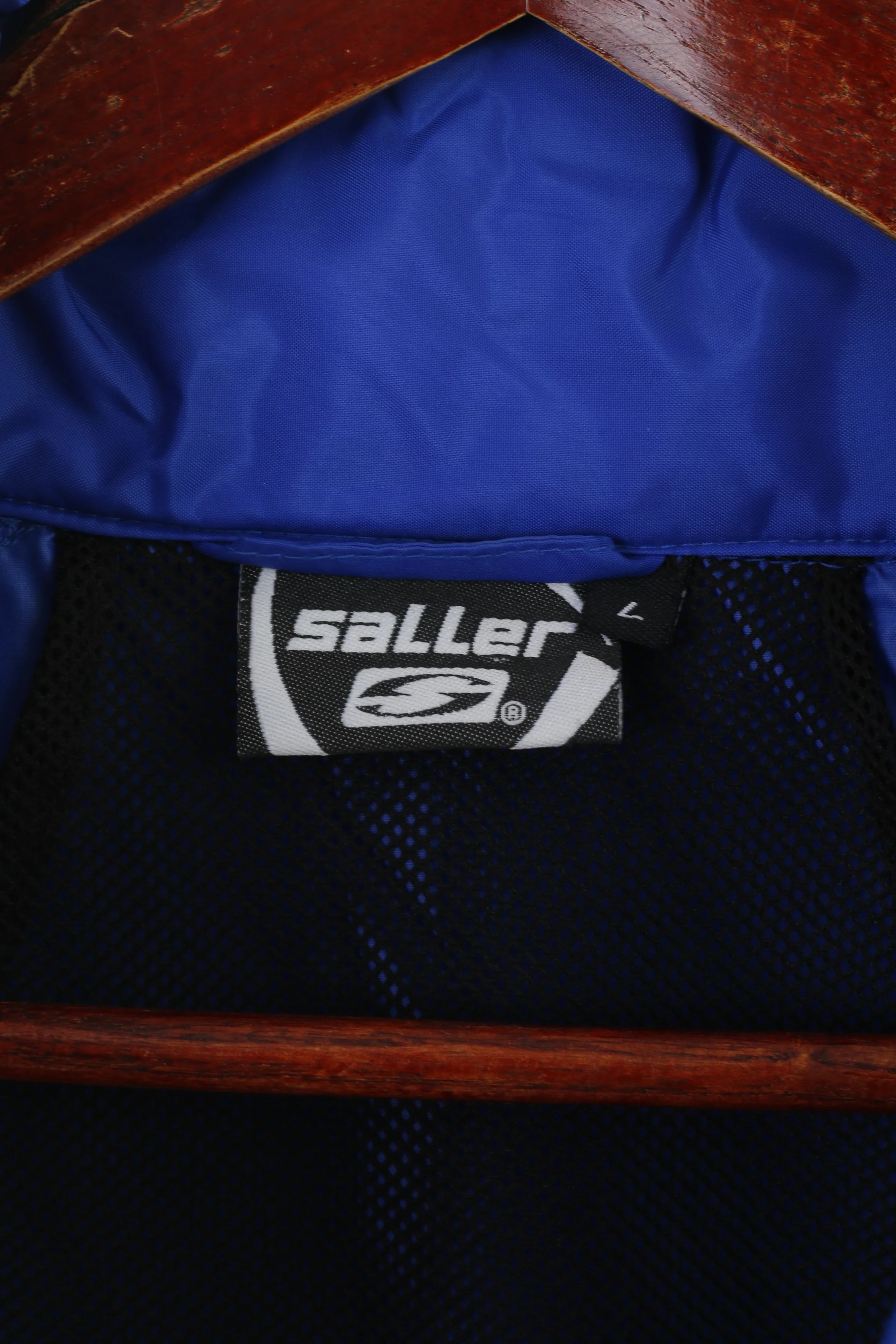 Saller Men L Jacket Blue Nylon Waterproof Hidded HoodSV Wacker Rottleberode Top - Image 3
