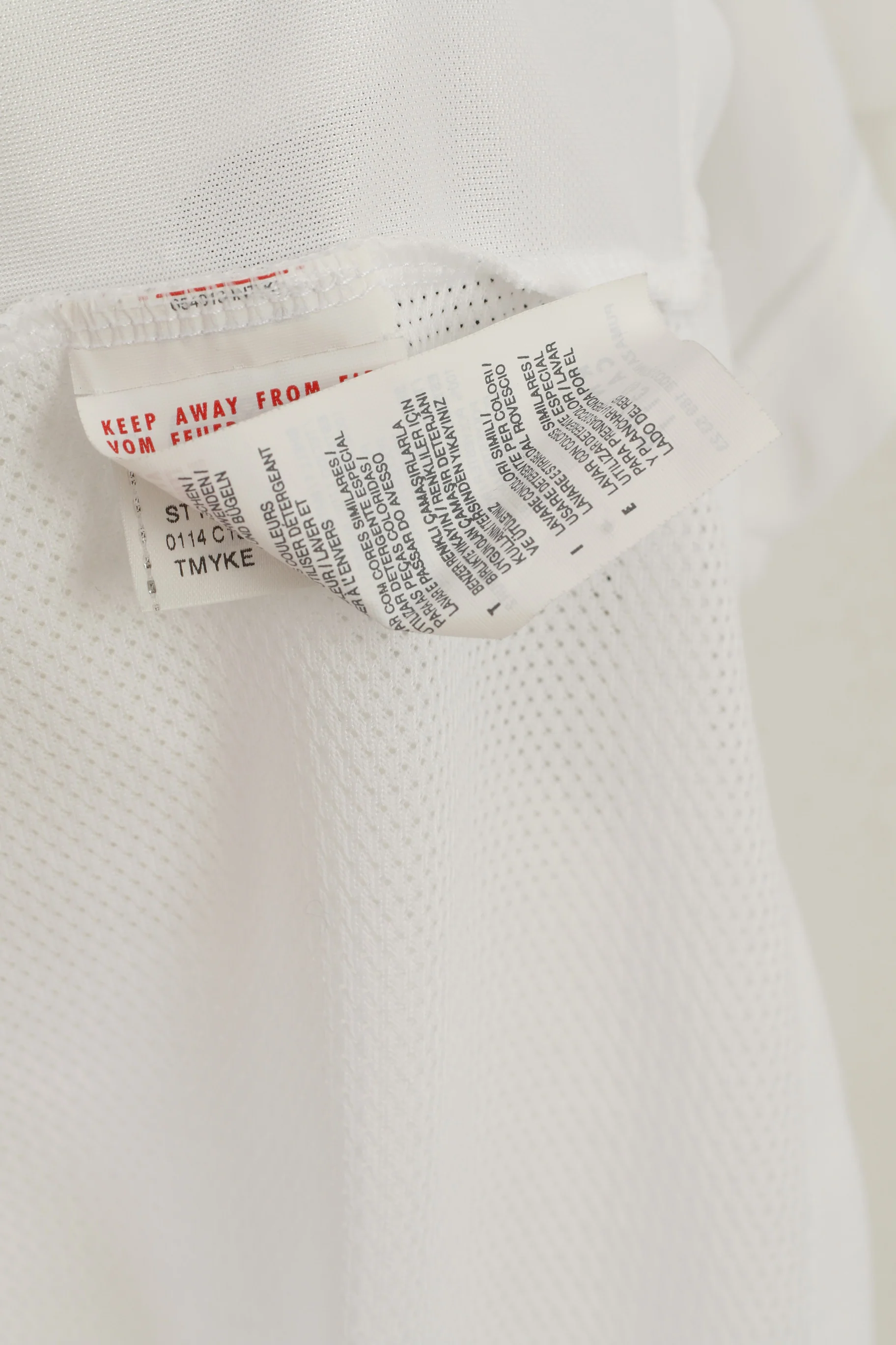 Puma Men L Shirt White Shiny Dry Cell Football Jersey Back Mesh Sportswear Top - Image 5