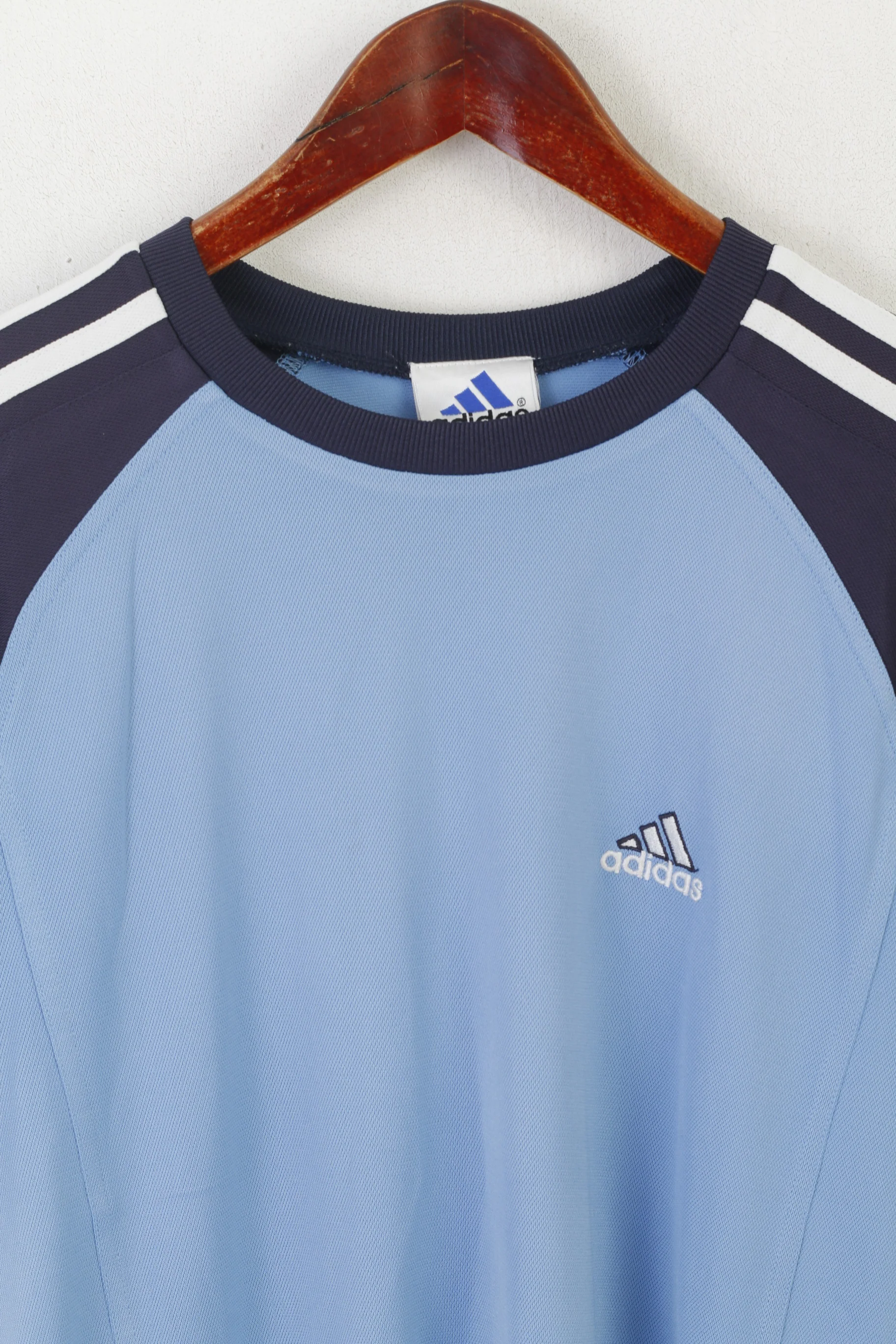 Adidas Youth 16 Age 176 Shirt Blue Climalite Sportswear Vintage Training Top - Image 2