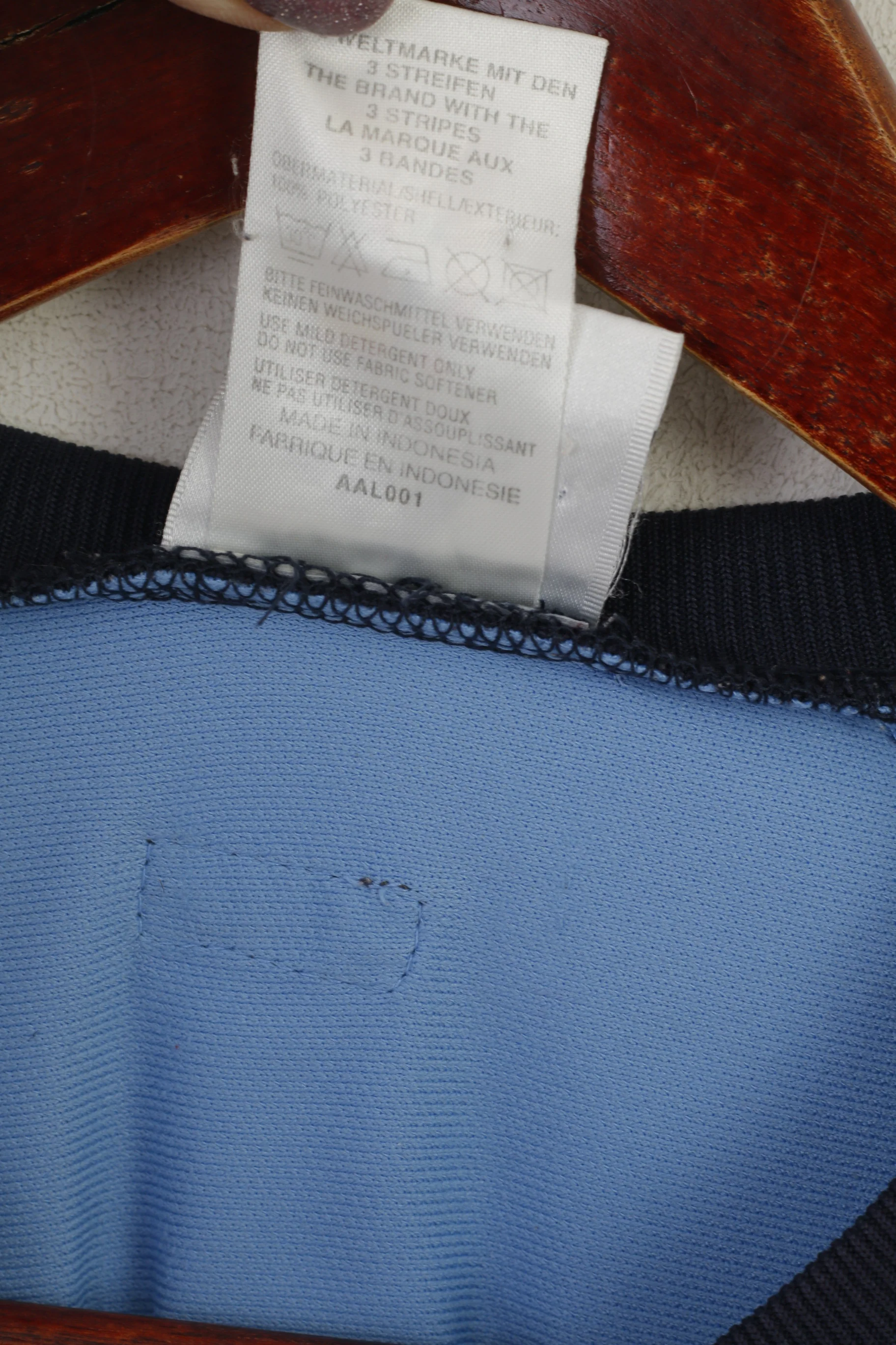 Adidas Youth 16 Age 176 Shirt Blue Climalite Sportswear Vintage Training Top - Image 4