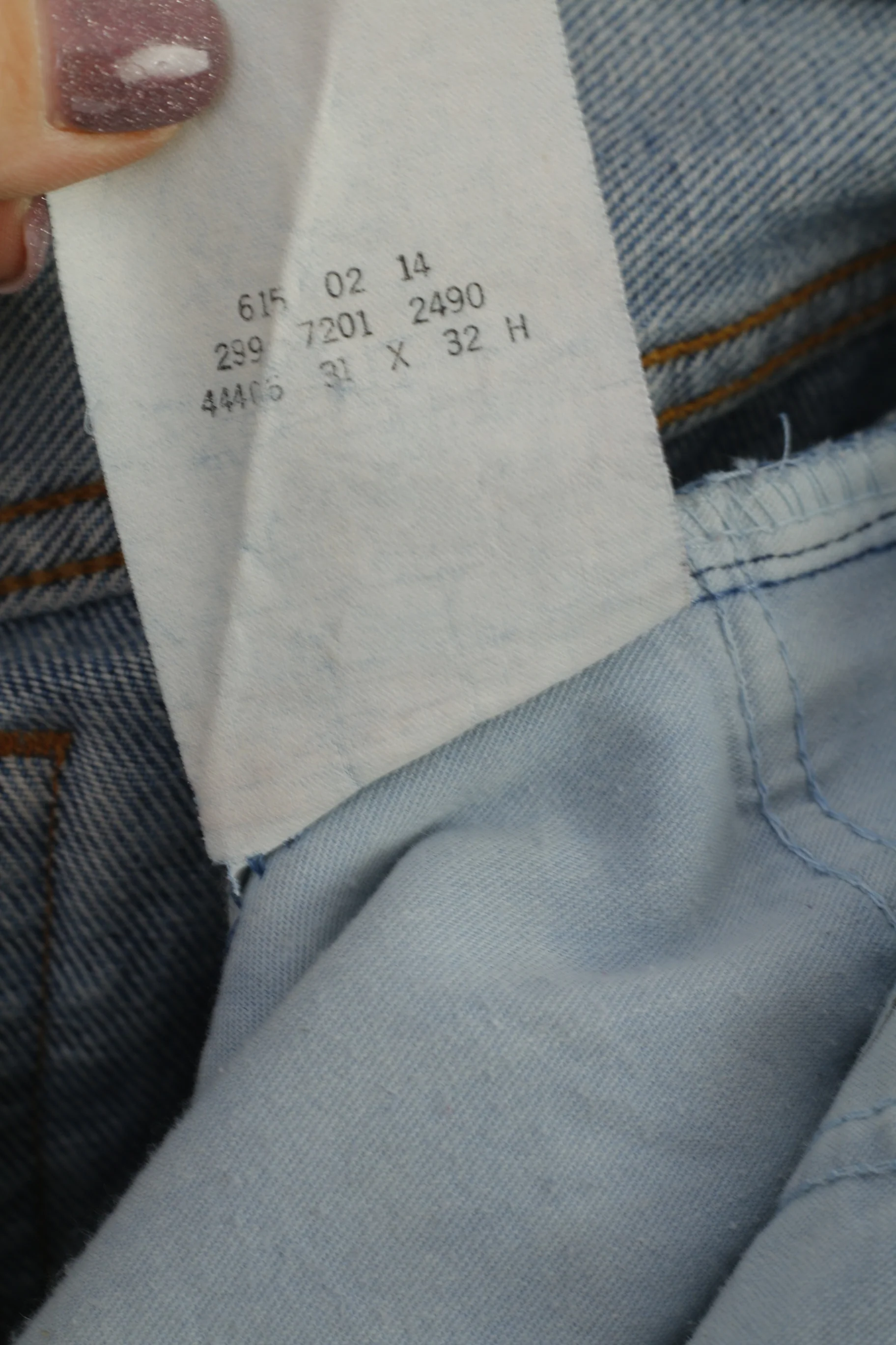 Levi's 615 Men 31 Jeans Trousers Blue Cotton Vintage Orange Tab Classic Pants - Image 5