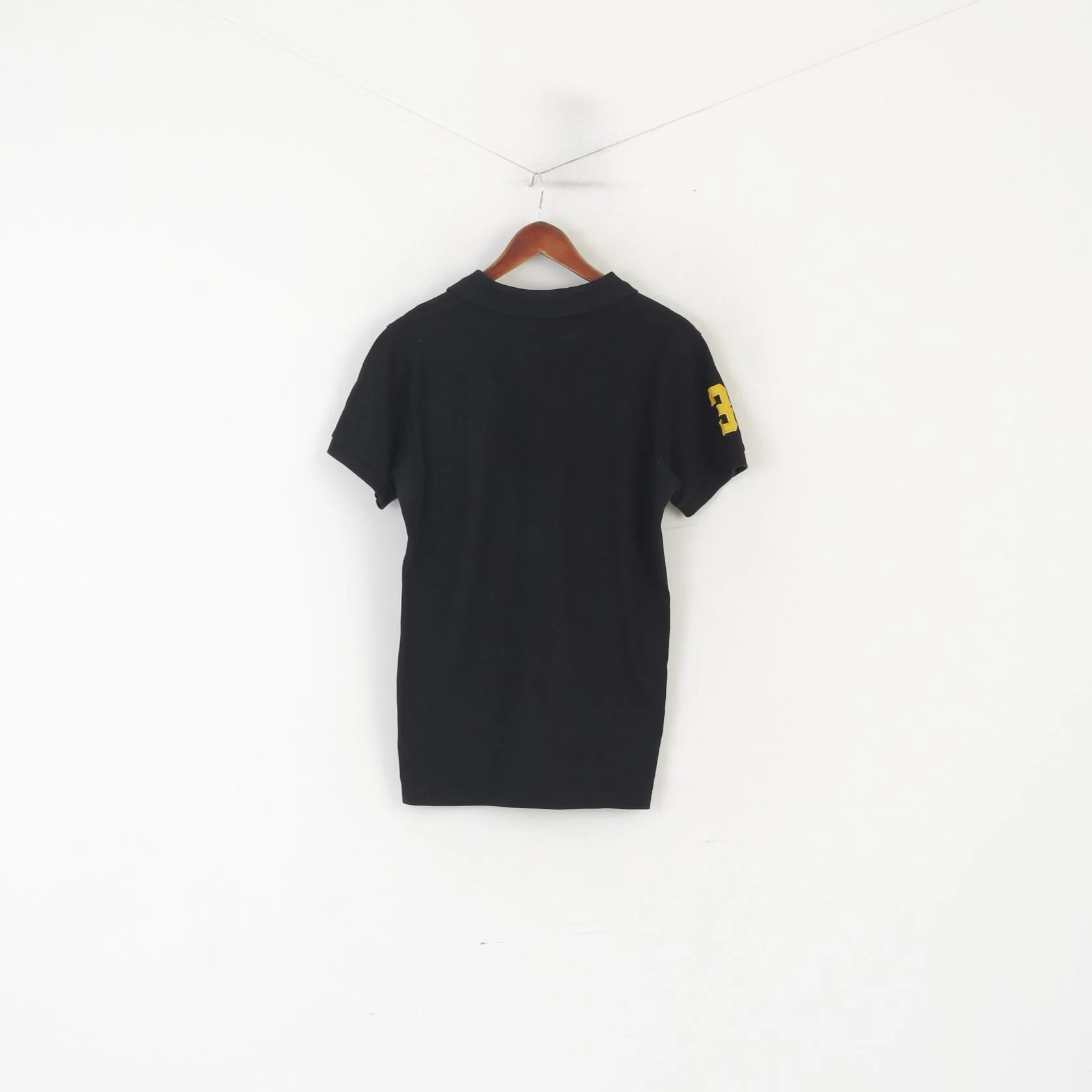 Polo by Ralph Lauren Men S Polo Shirt Black Cotton Custom Fit Big Ponny Casual Top - Image 5