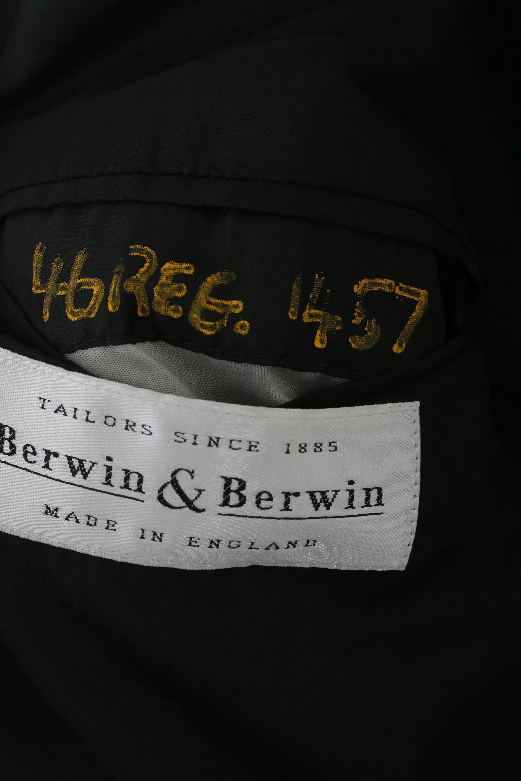 Berwin & Berwin Men 46 Blazer Black Pure Wool England Single Breasted Jacket - Image 5