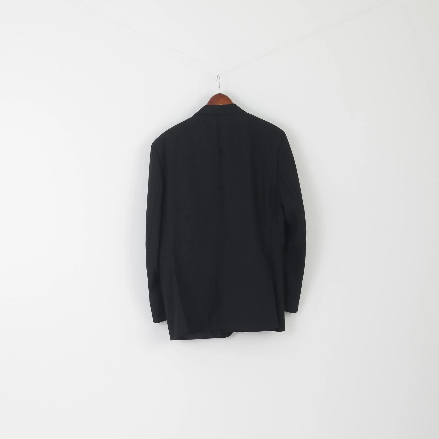 Berwin & Berwin Men 46 Blazer Black Pure Wool England Single Breasted Jacket - Image 7