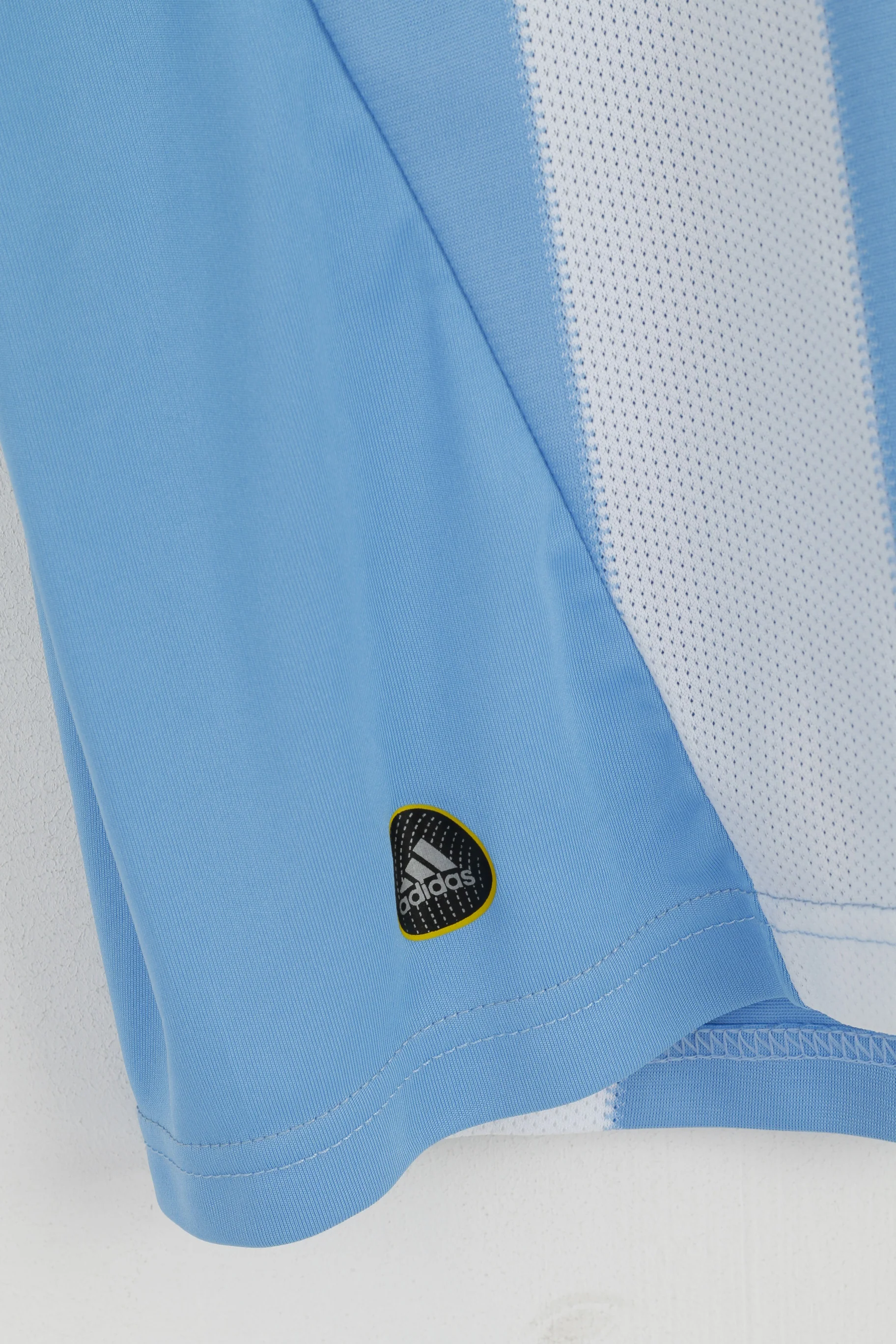 Adidas AFA Men M Shirt White Blue Striped Argentina Football Soccer Trikot Vintage Jersey Top - Image 3
