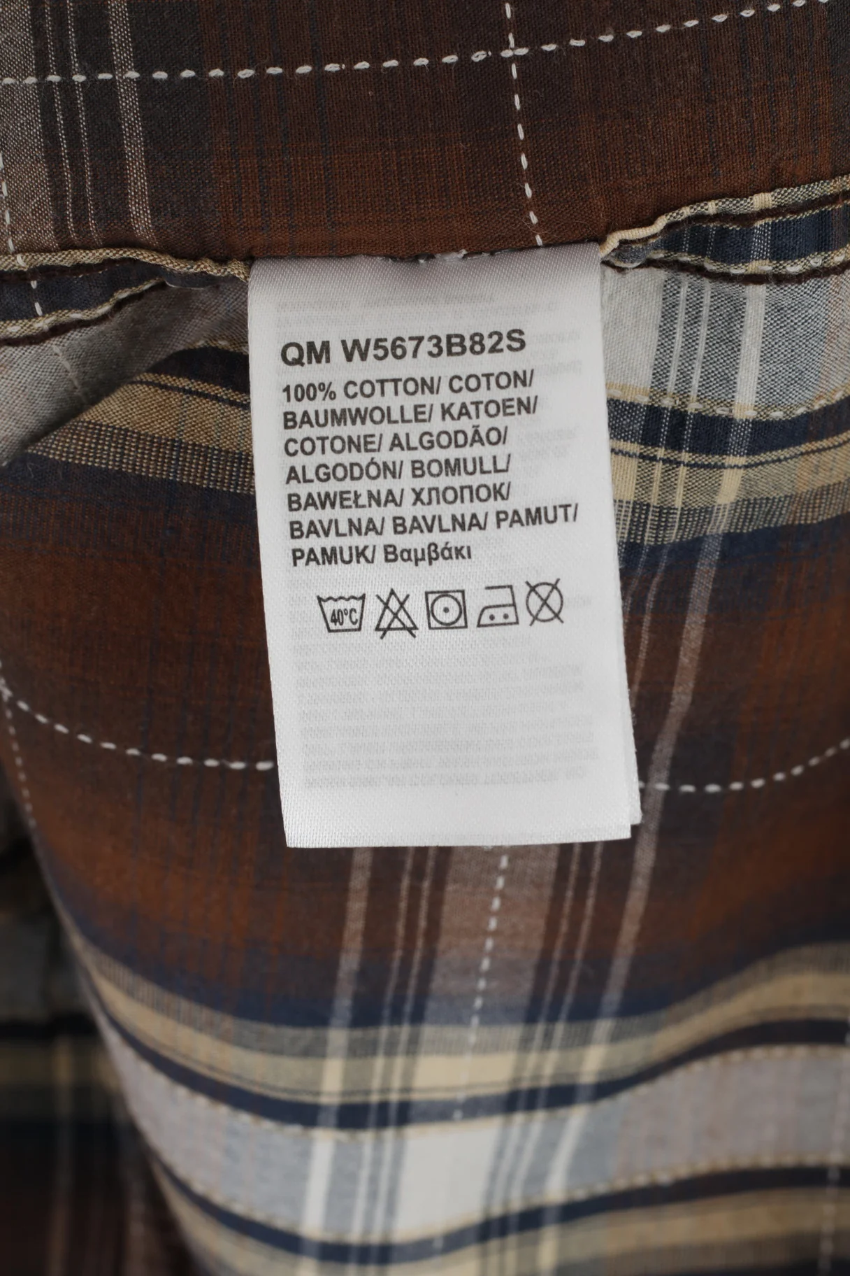 Wrangler Mens M Casual Shirt Brown Check Cotton Casual Fit Country Top - Image 5