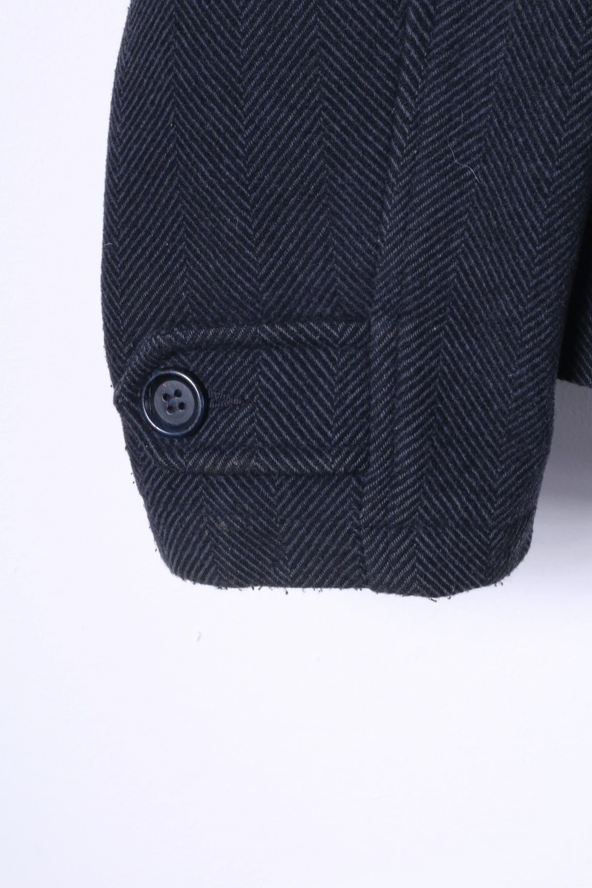 R.I. Clothing Company Mens XL Jacket Black Green Herringbone Wool Cashmere Top - Image 4