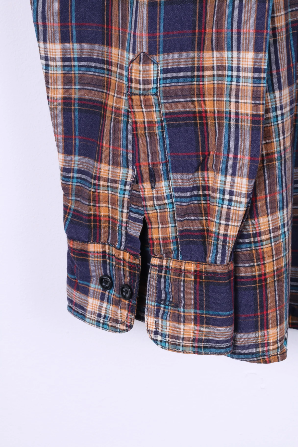 Dressmann Mens 3XL Casual Shirt Navy Cotton Checkered Long Sleeve XXXL Top - Image 4