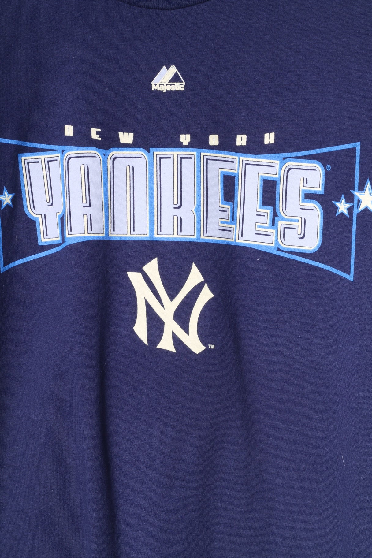 Majestic Boys S 14 Age Shirt Navy Cotton New York Yankees Graphic Back Top - Image 3