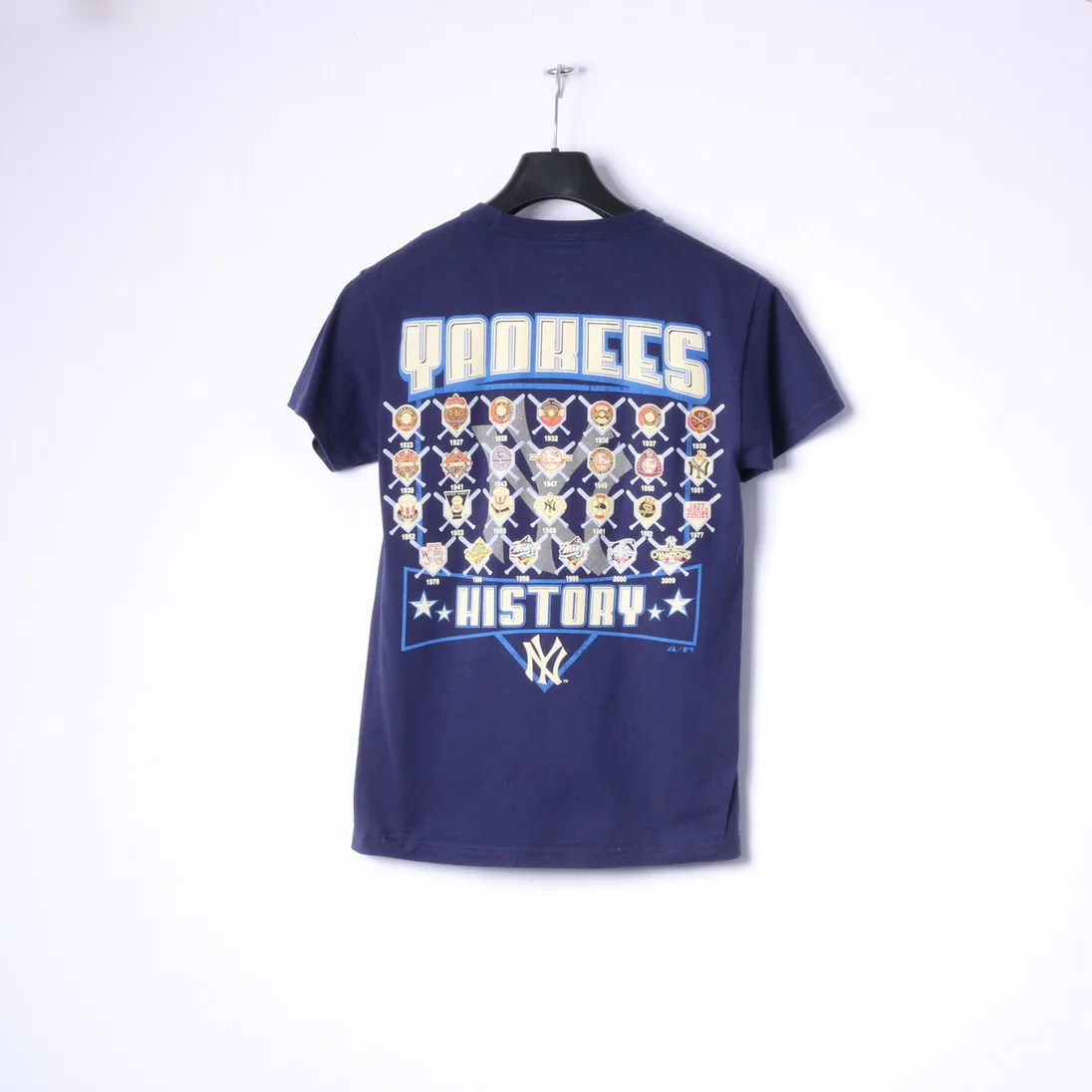 Majestic Boys S 14 Age Shirt Navy Cotton New York Yankees Graphic Back Top - Image 7