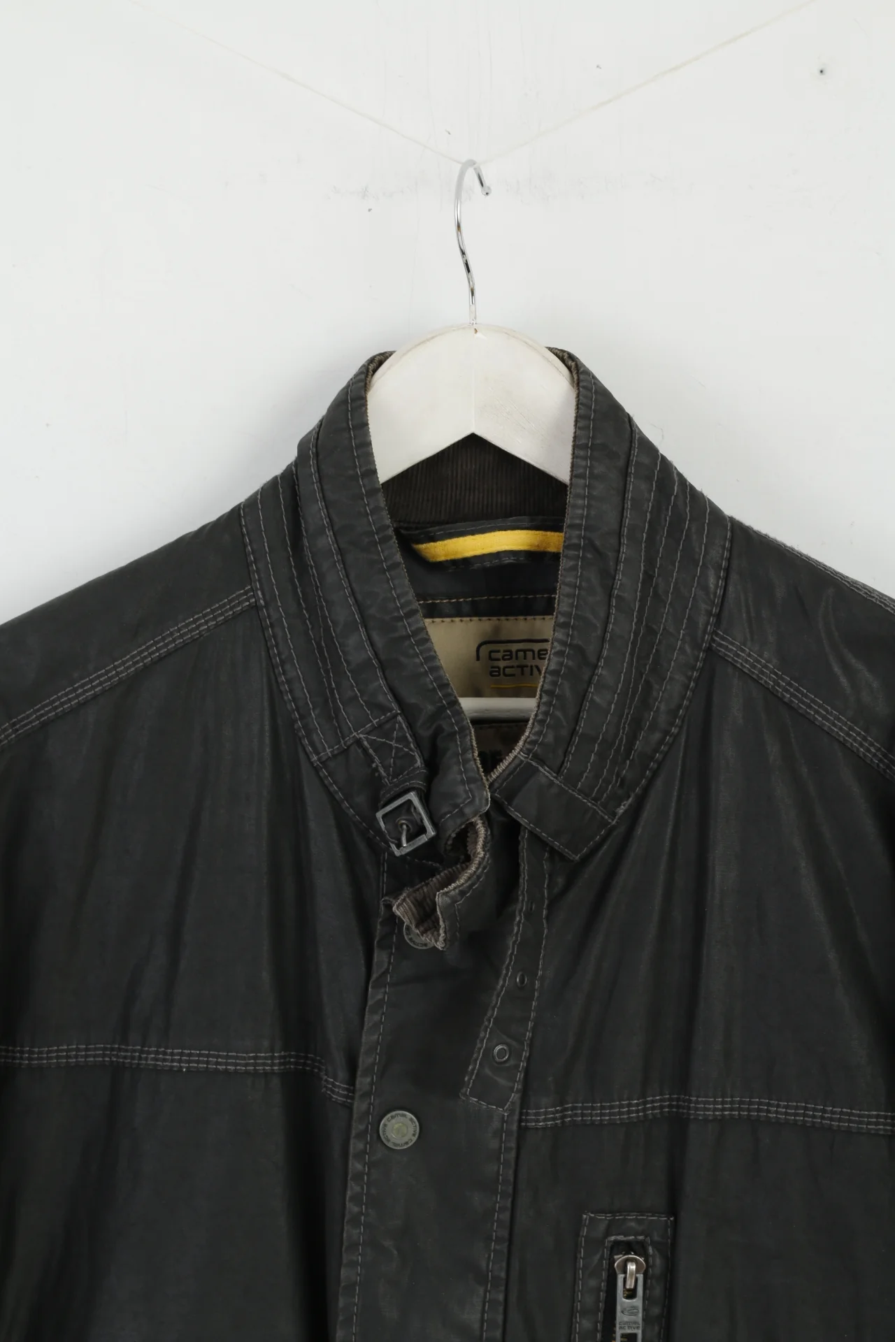 Camel Active Men 56 XL Jacket Black Cotton Wax Nature Challenge Outdoor Top - Image 2