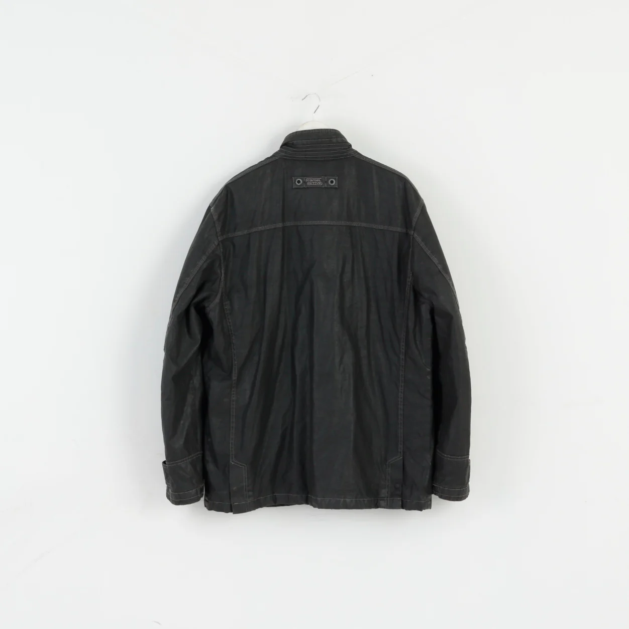 Camel Active Men 56 XL Jacket Black Cotton Wax Nature Challenge Outdoor Top - Image 7