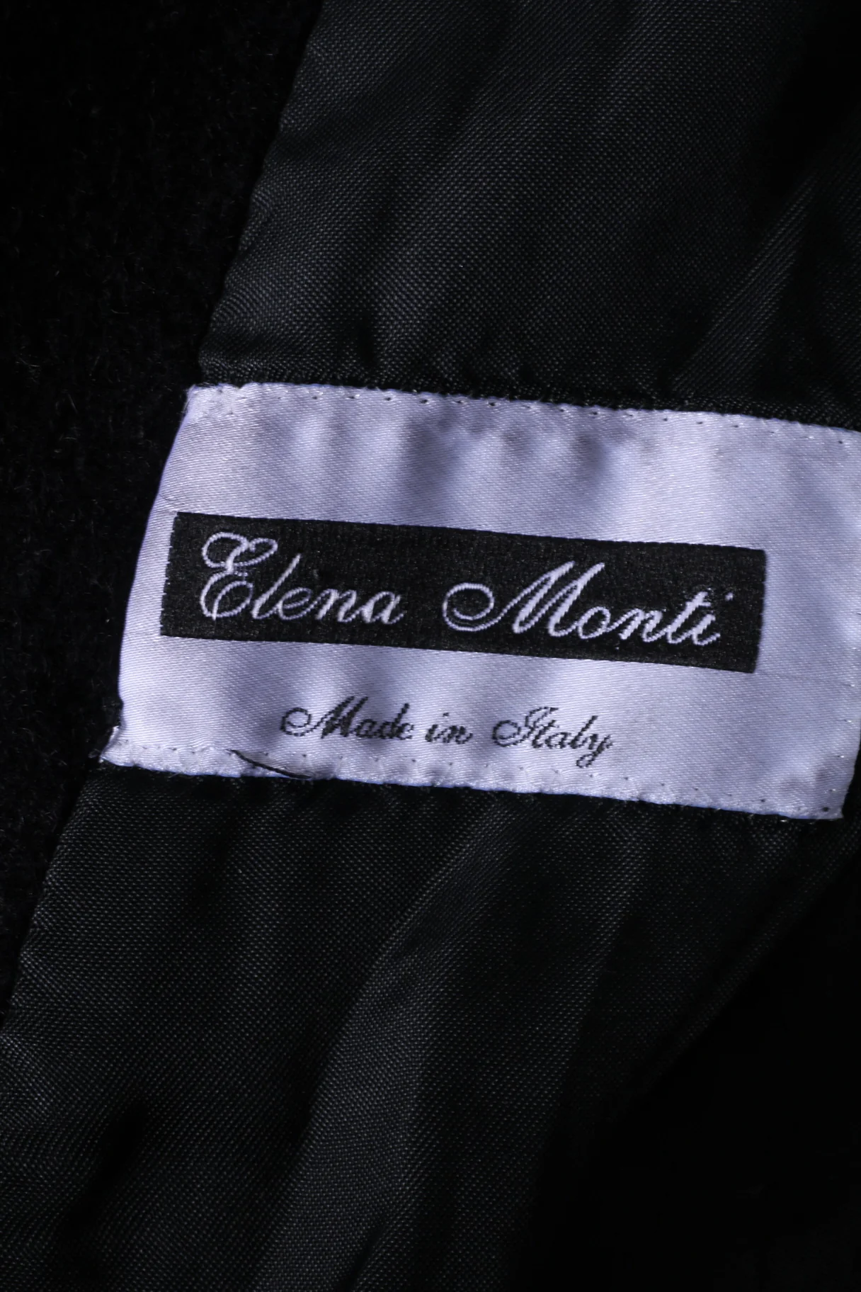 Elena Monti Girls 10 Age Coat Black Wool Mohair BlendDouble Breasted Made In Italy - Image 6