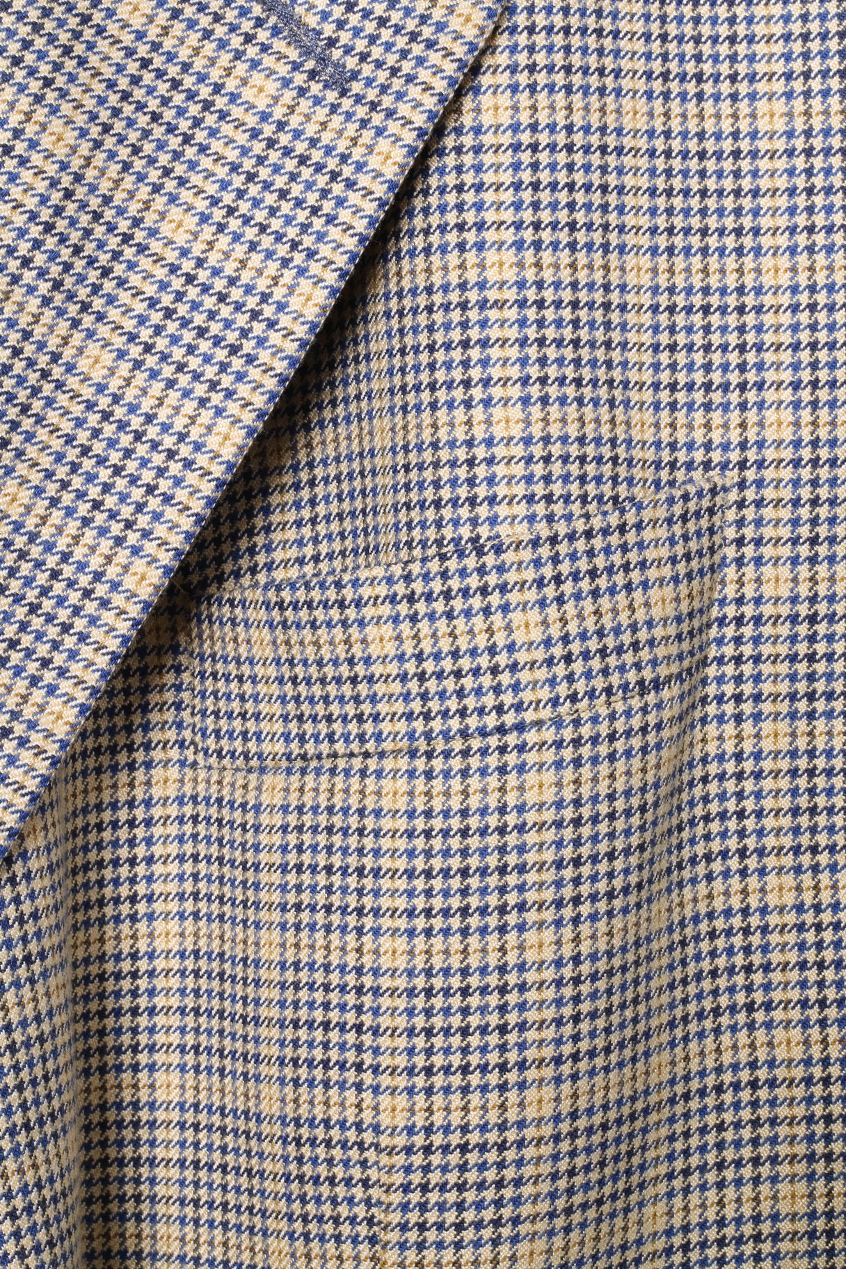 WOHRL Mens 27 XL Blazer Mustard Houndstooth Wool Silk Blend Economy Class Jacket - Image 4