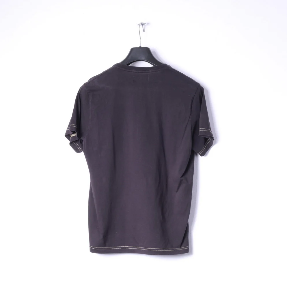 Joe Browns Men M (S) T-Shirt Black Cotton Graphic Soldier Army Crew Neck Top - Image 7