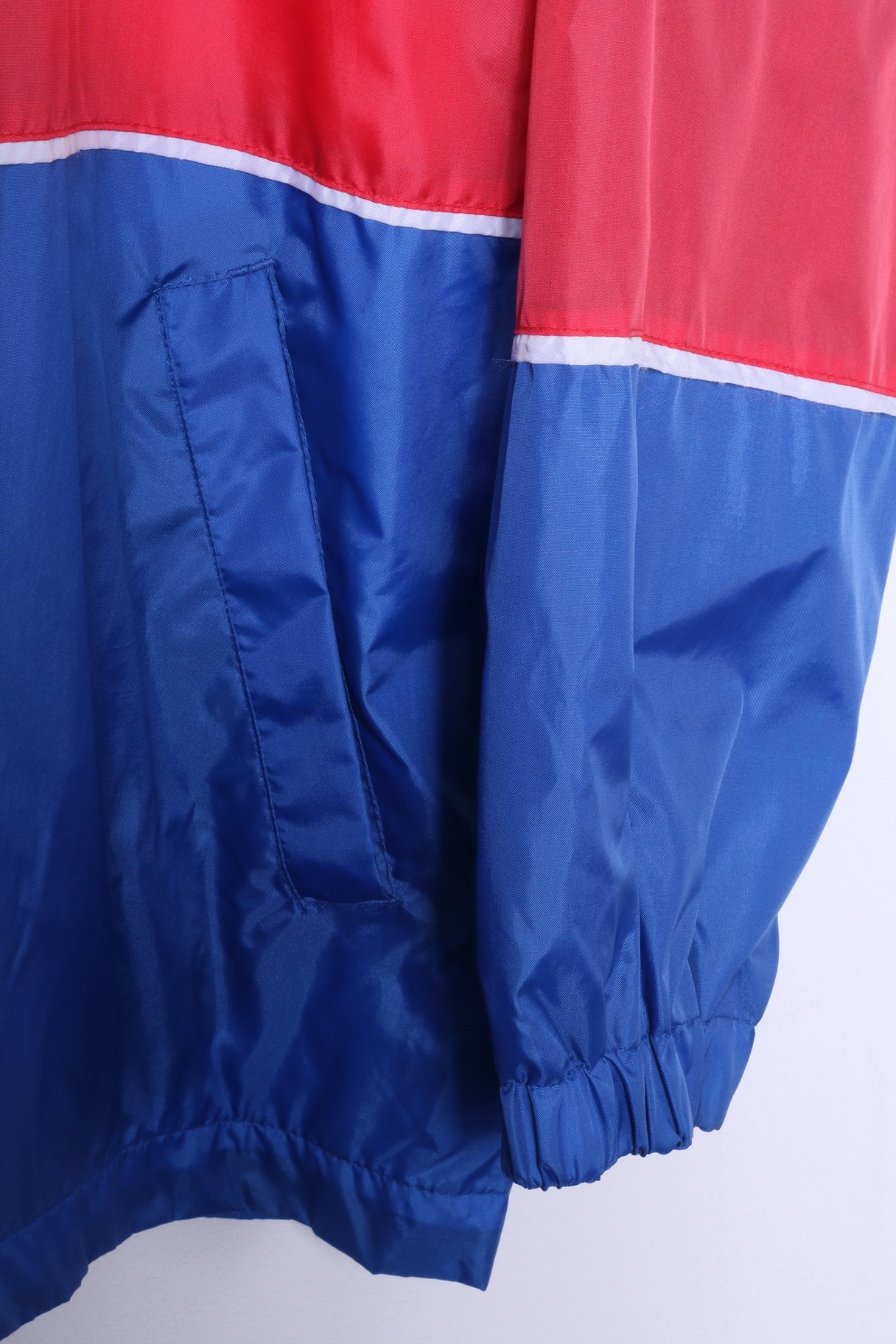 AVENUE Acive Mens L Bomber Jacket Blue Nylon Waterproof Zip Up Lightweight Top - Image 3
