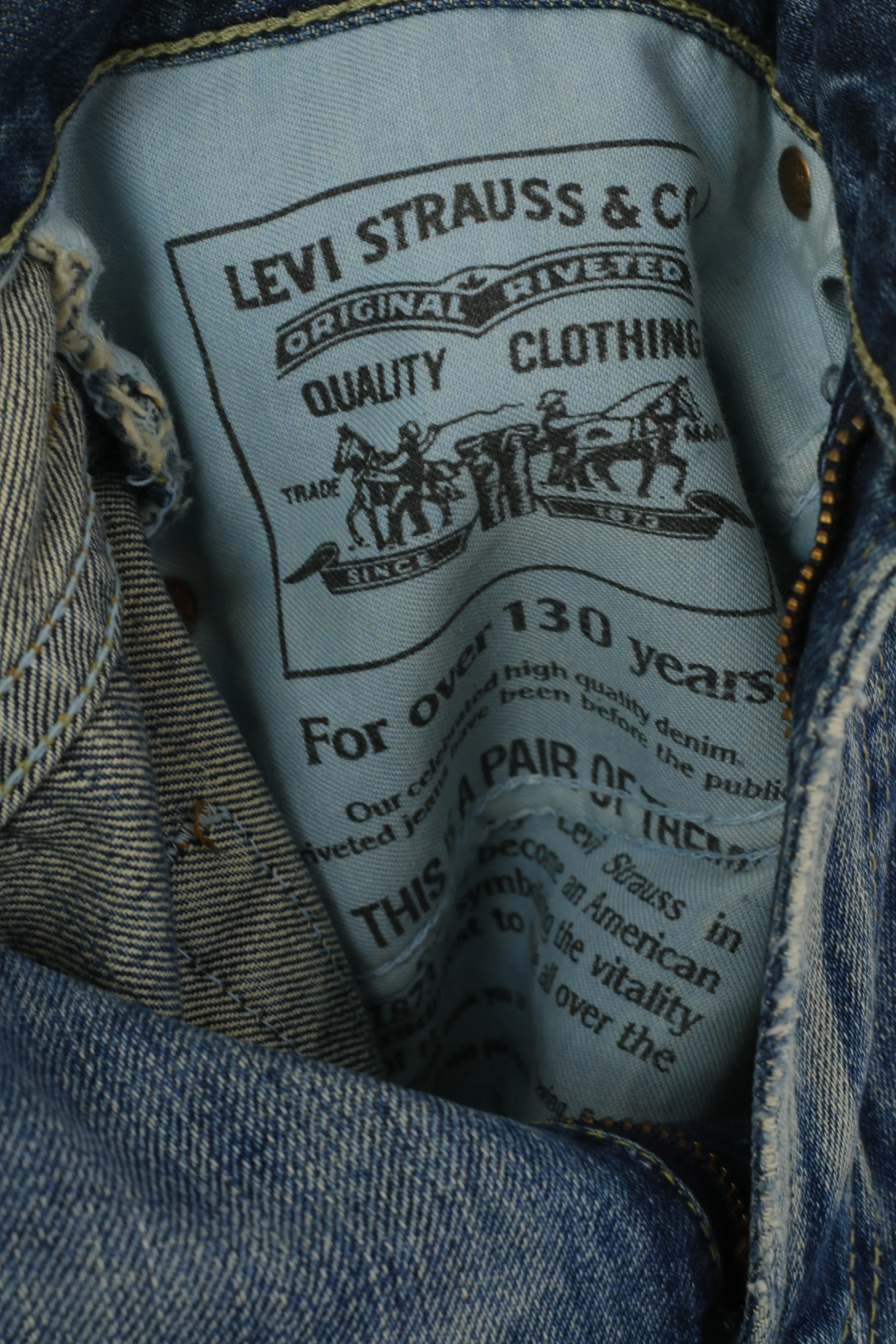 Levi's Men 31 Jeans Trousers Navy Denim Cotton 509 Comfort Straight Leg Pants - Image 4