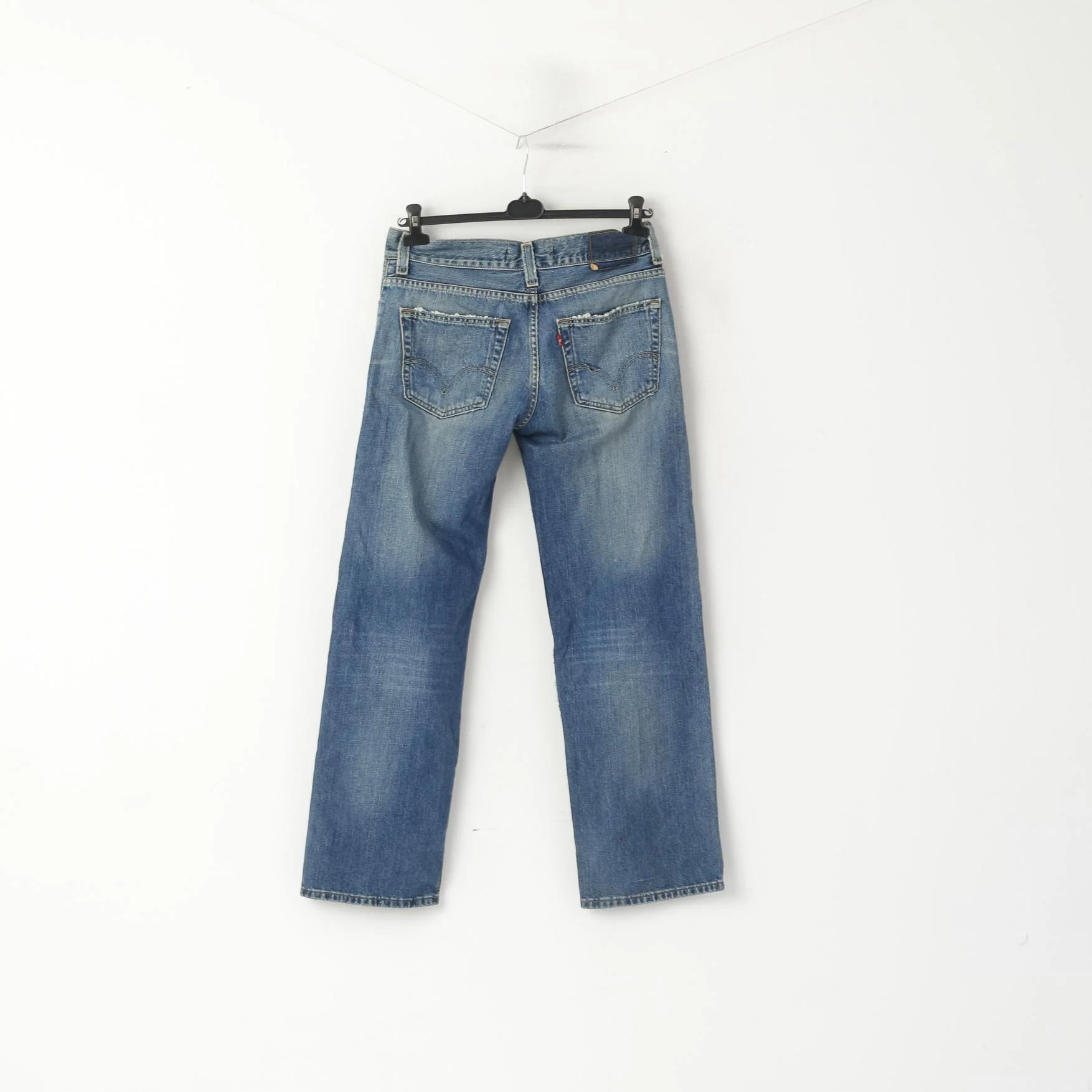 Levi's Men 31 Jeans Trousers Navy Denim Cotton 509 Comfort Straight Leg Pants - Image 6