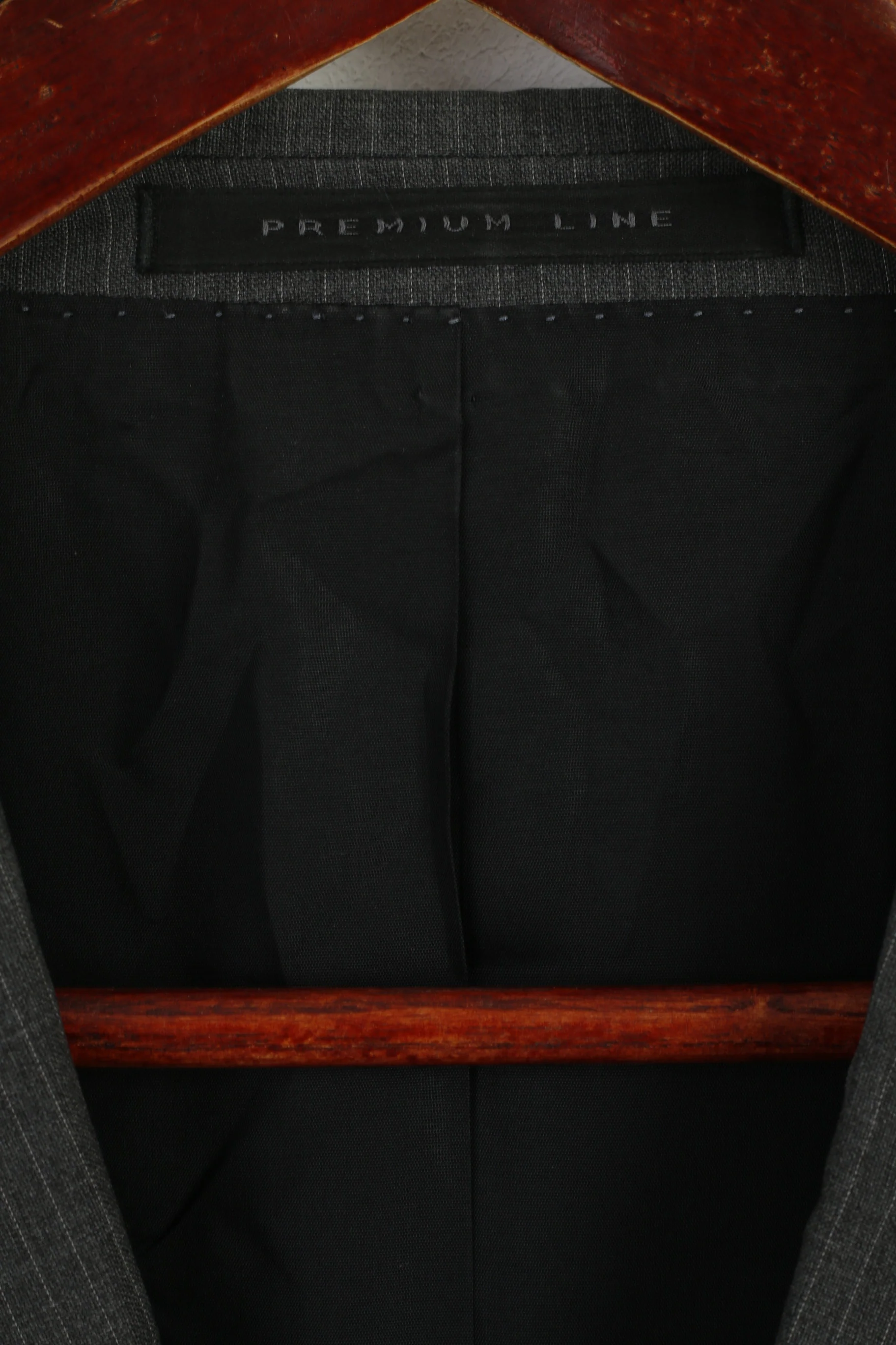 Strellson Premium Line Men M Blazer Grey Striped Finest Super 100 Single Breasted Jacket - Image 4