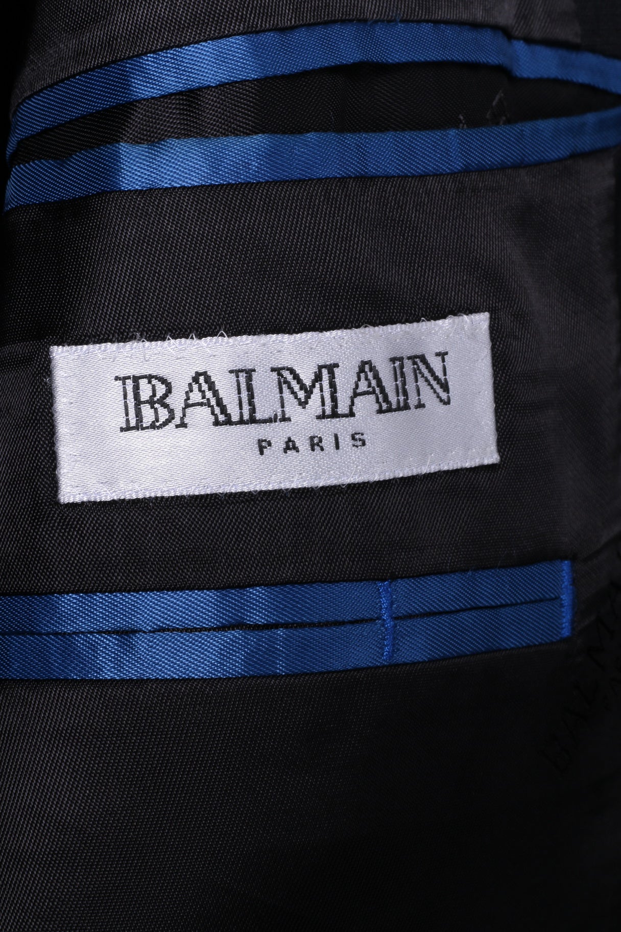 Balmain Paris Mens 40S Blazer Black 100% Wool Single Breasted Suit Jacket - Image 5