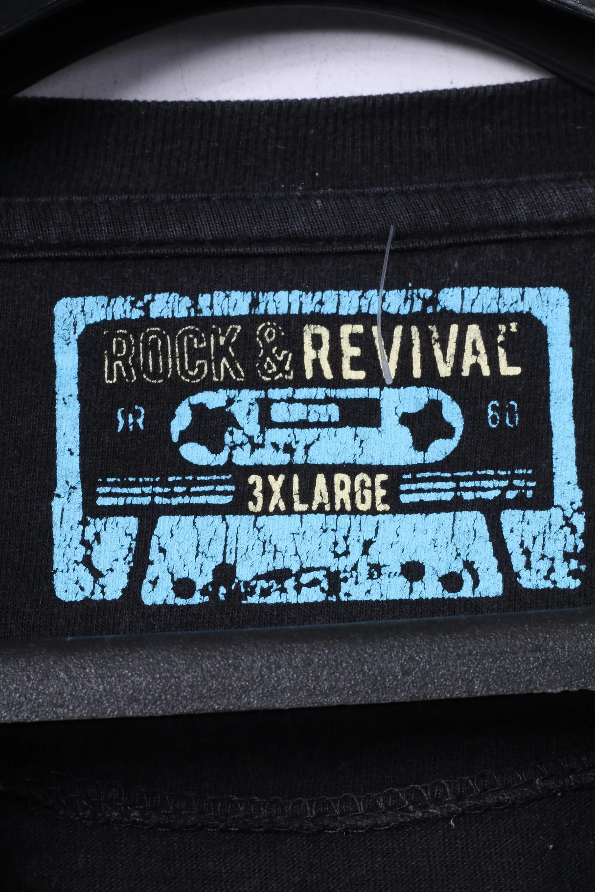 Rock & Revival Mens 3XL T-Shirt Black Cotton Graphic Los Angeles Guitars Top - Image 5