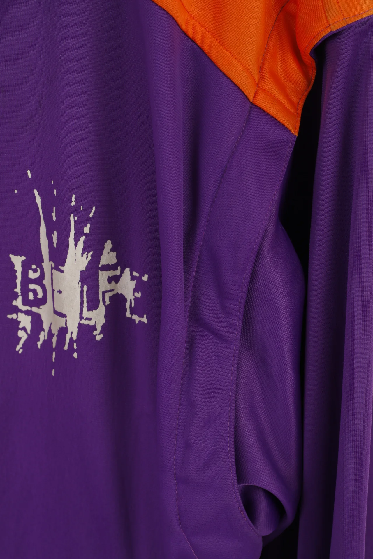 Belfe Men 50 40 M Sweatshirt Purple Vintage Zip Up Removable Sleeve Top - Image 3