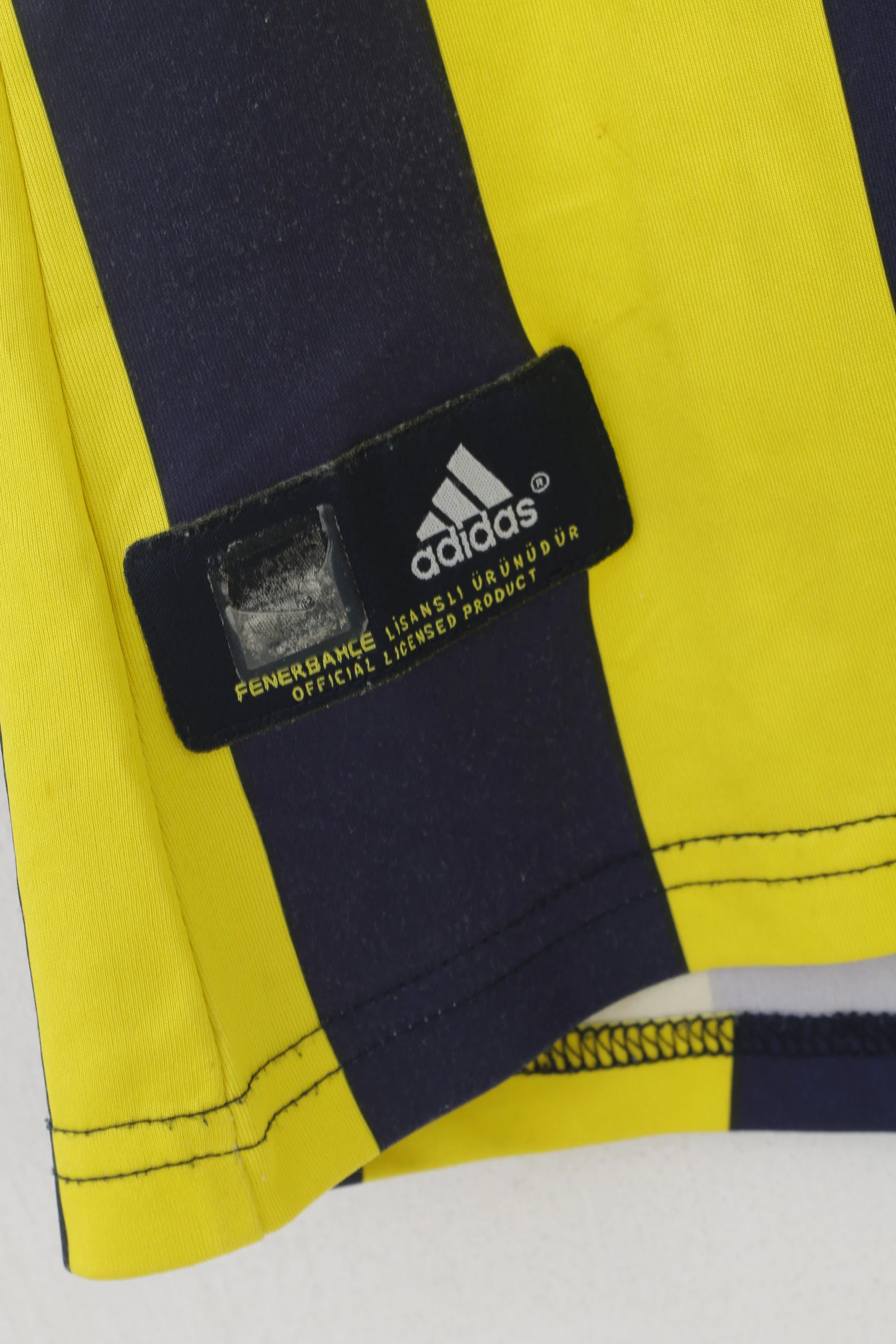 Adidas Fenerbahce Men XS Polo Shirt Navy Striped Football Spor Kulübü Turkish Top - Image 5