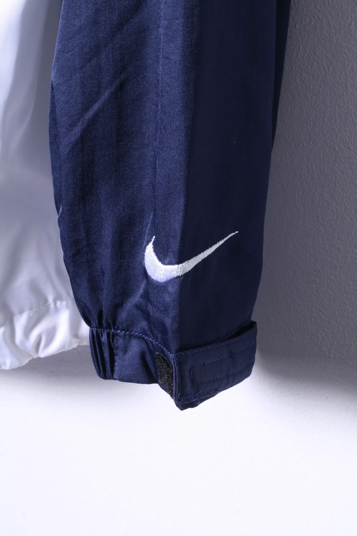 Nike Men S 173 Jacket White Navy Lightweight Zip Up Golf Classic Vintage Top - Image 7