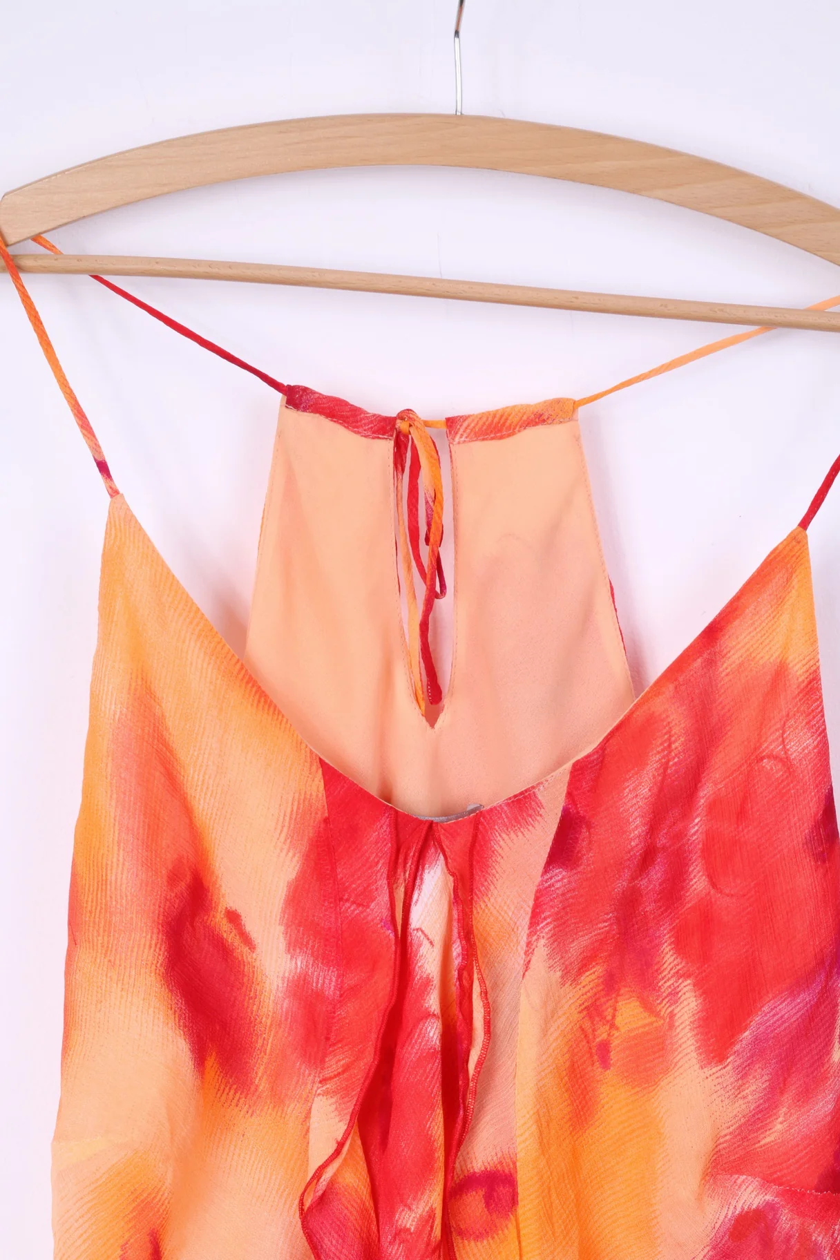 Michaela Louisa London Womens 16 L Tank Top Orange Viscose Romantic Summer Shirt - Image 2