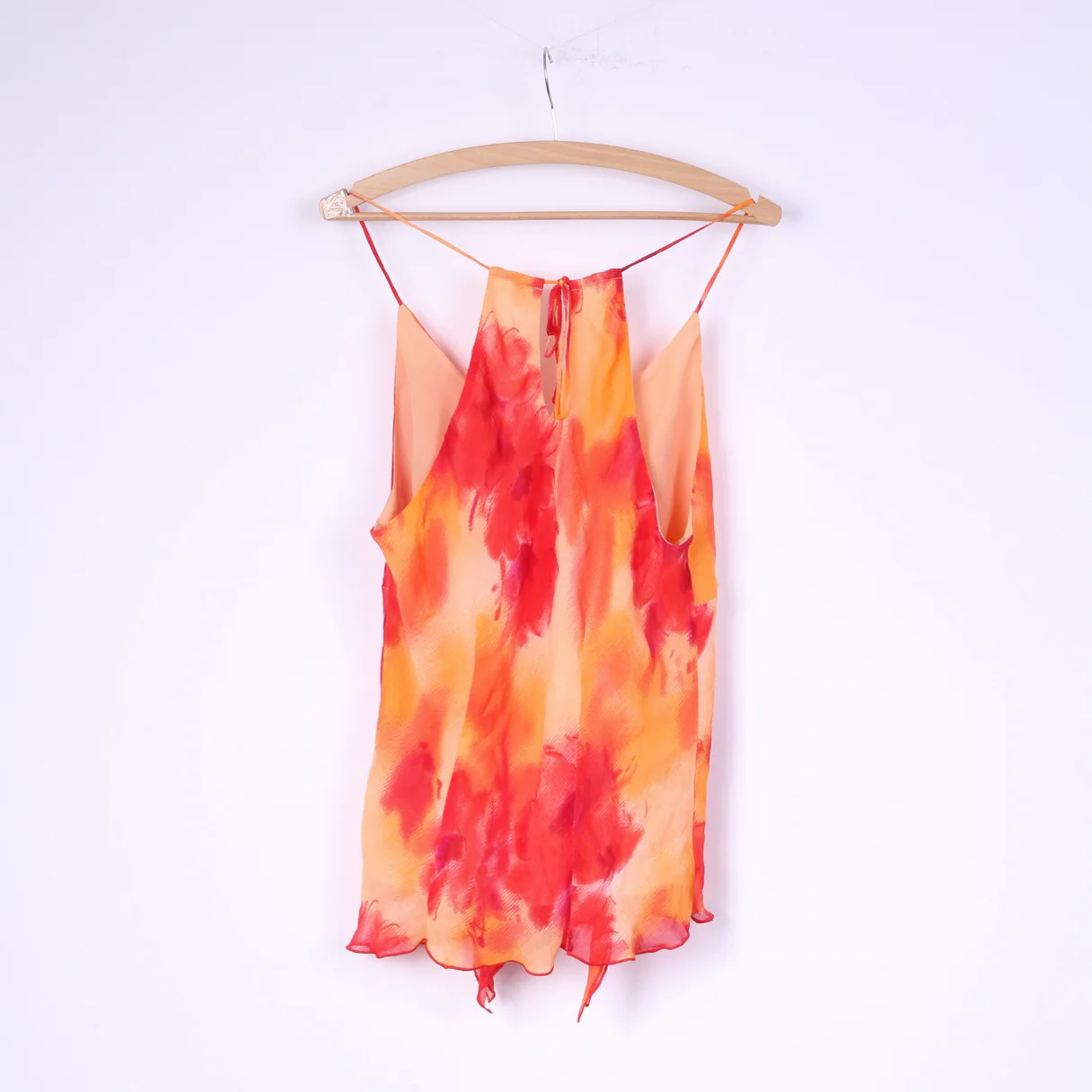 Michaela Louisa London Womens 16 L Tank Top Orange Viscose Romantic Summer Shirt - Image 6