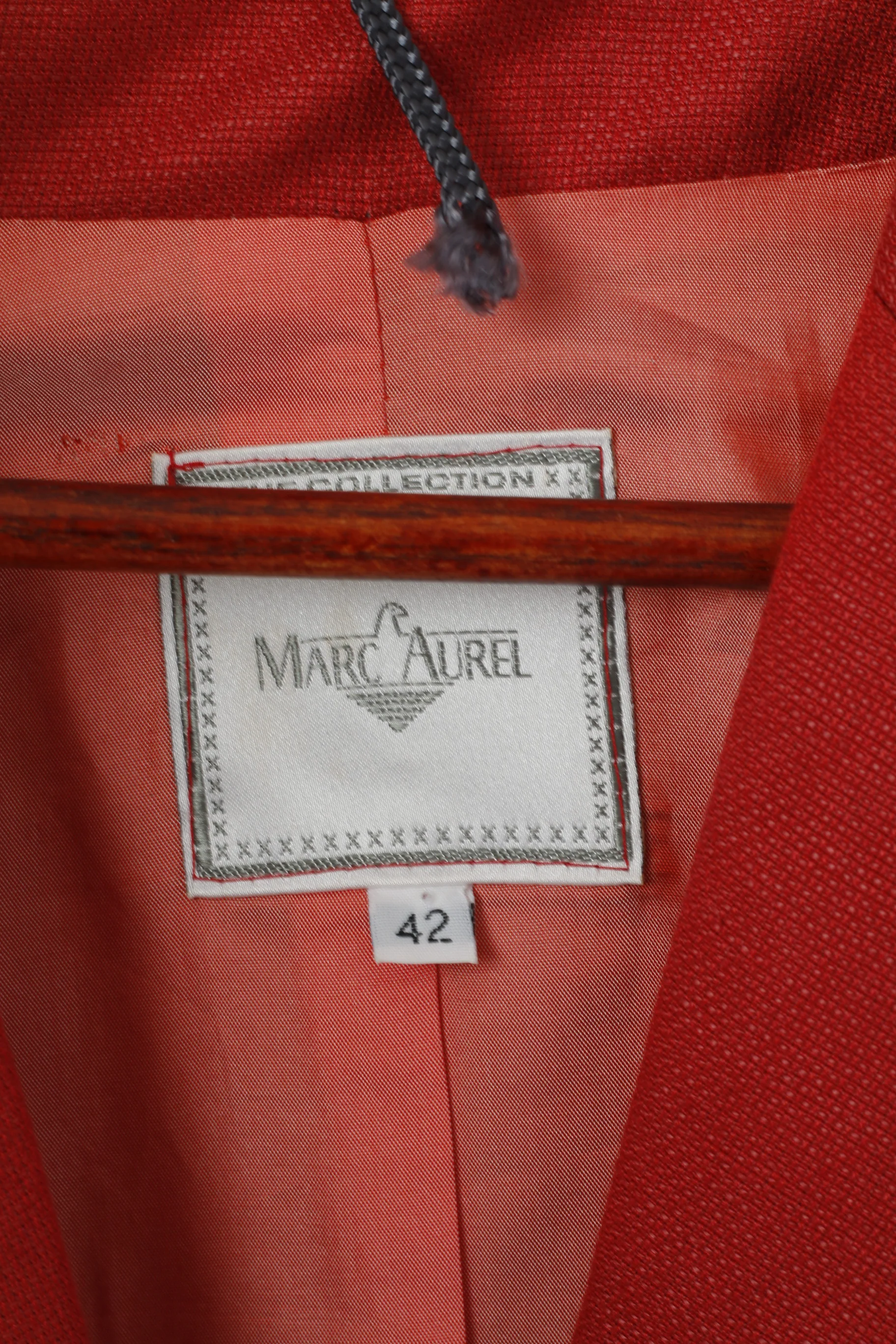 Marc Aurel Women 42 M Blazer Raspberry Linen Blend Classic Retro Jacket - Image 4