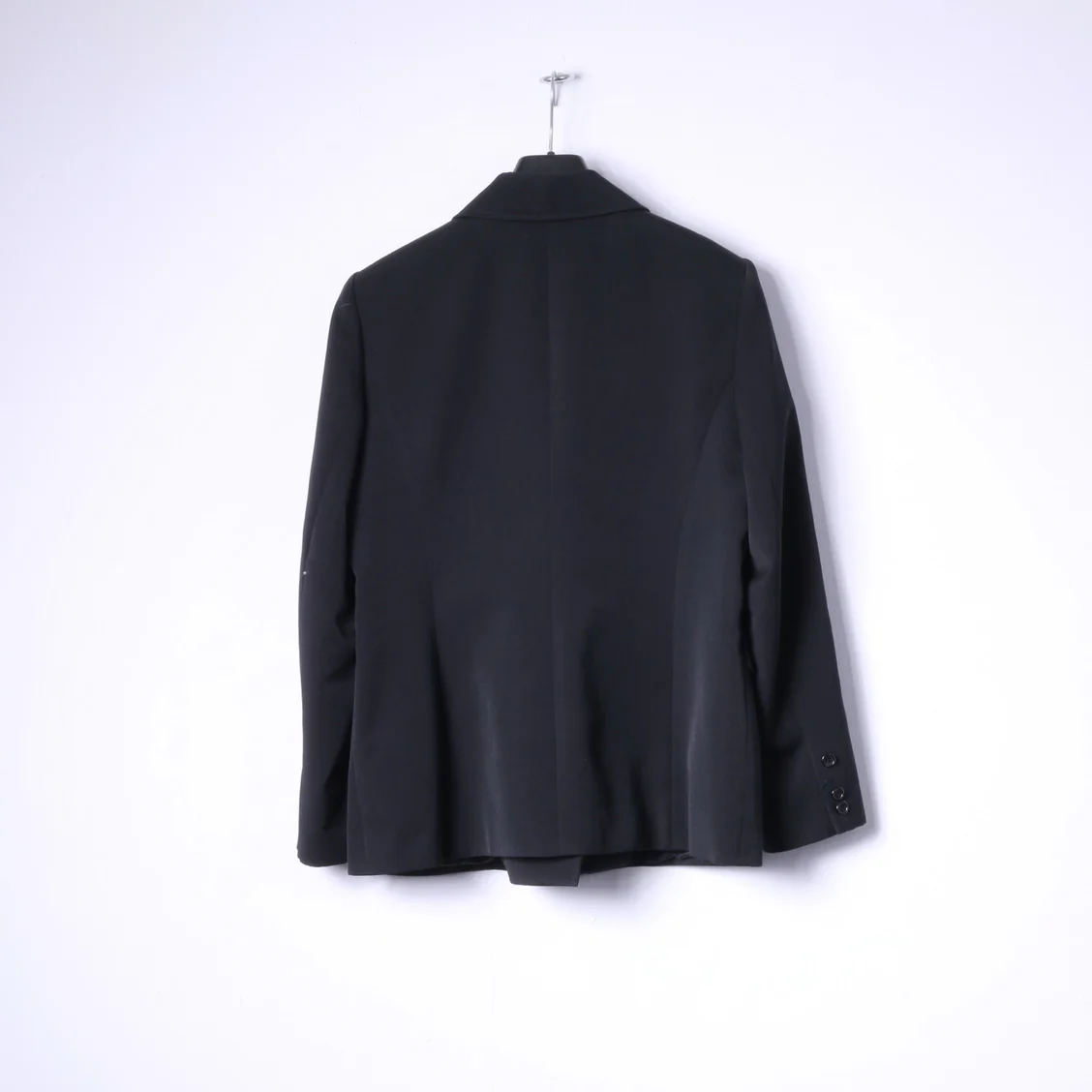 EPISODE Women 44 16 Blazer Black Wool Blend Double Breasted Jacket - Image 6