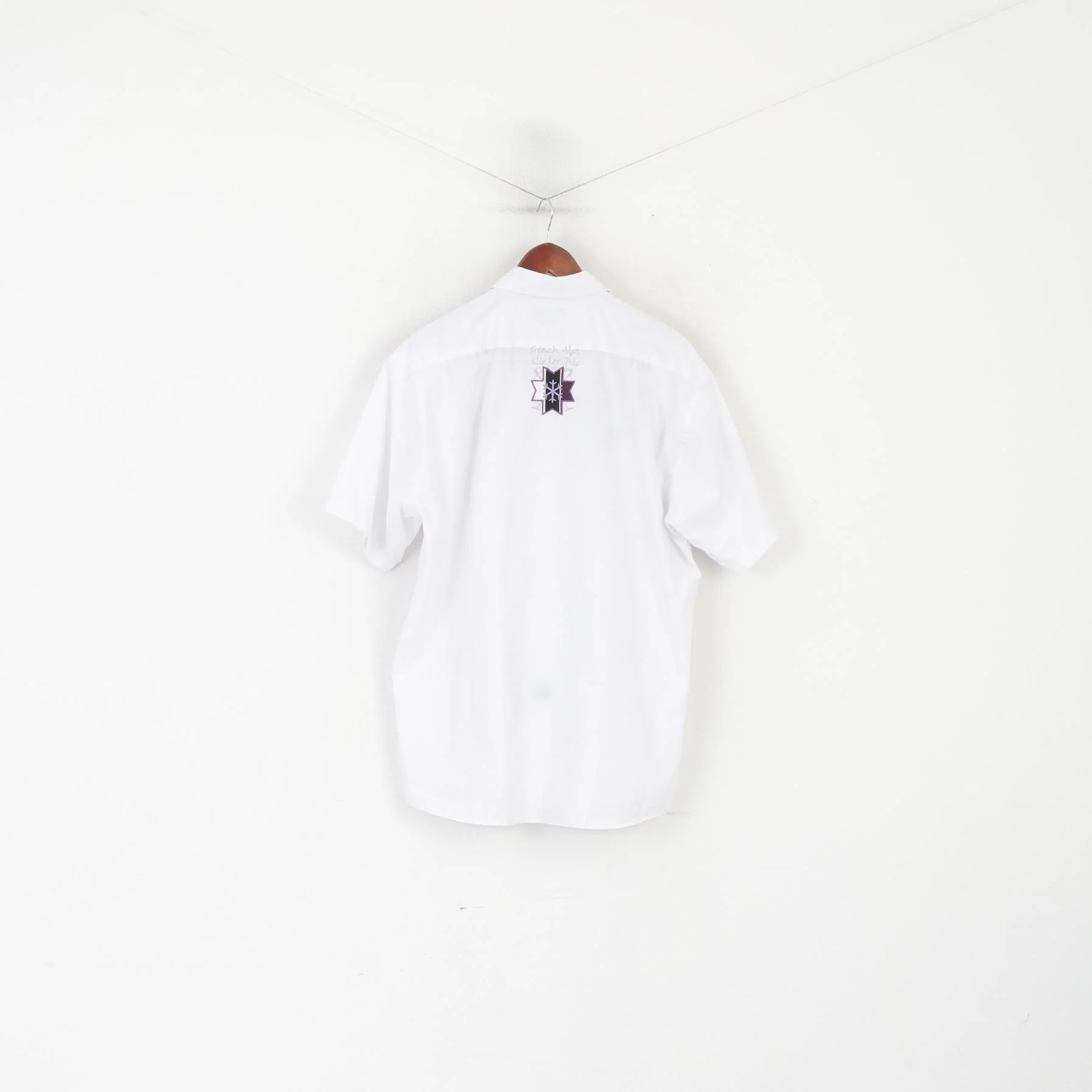 La Martina Men XXL Casual Shirt White Cotton #4 Polo Argentino French Alps Top - Image 7
