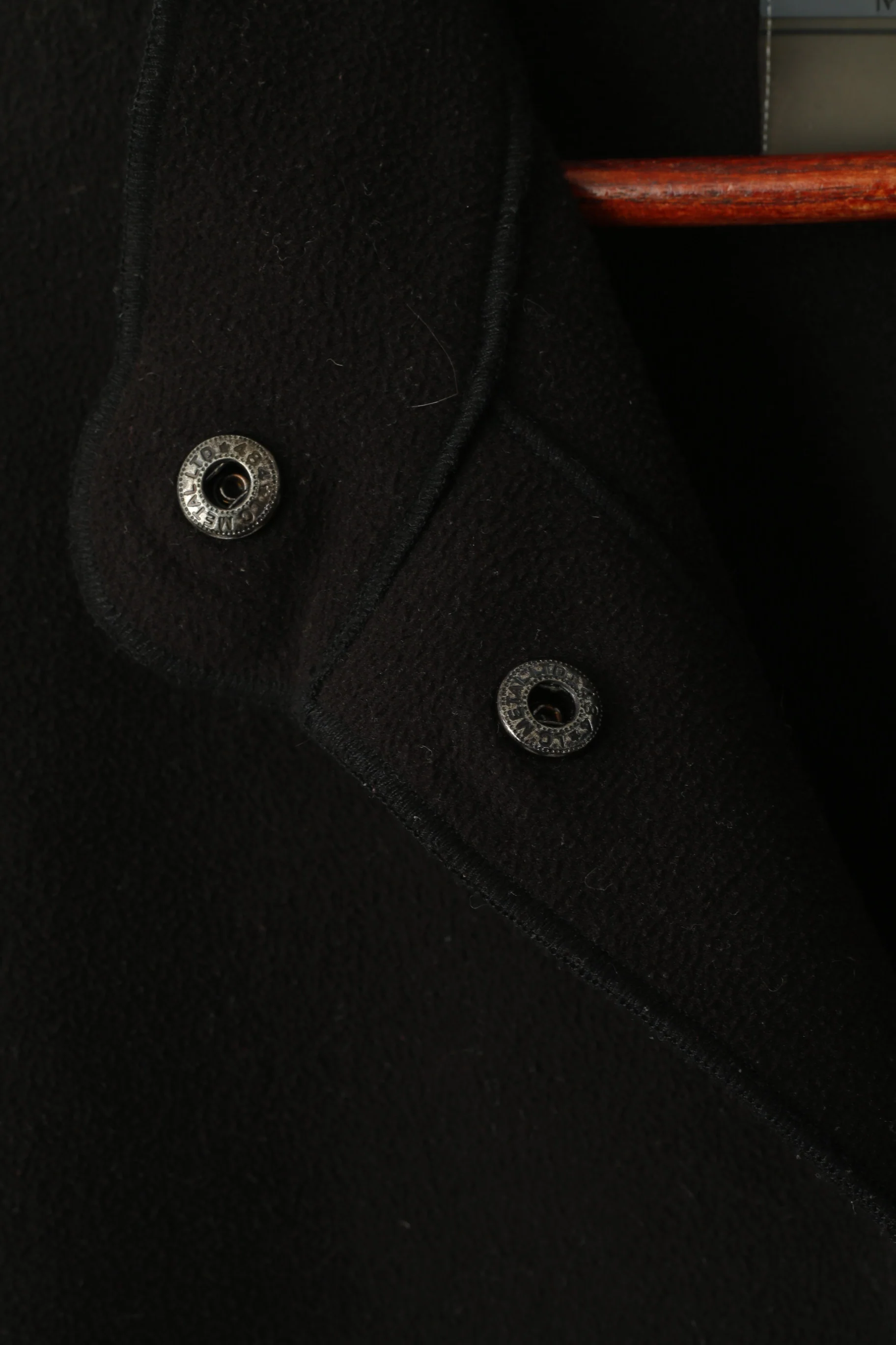 Marc Aurel Women 44 XL Fleece Top Black Snap Stand-up Collar Casual Light Jacket - Image 5