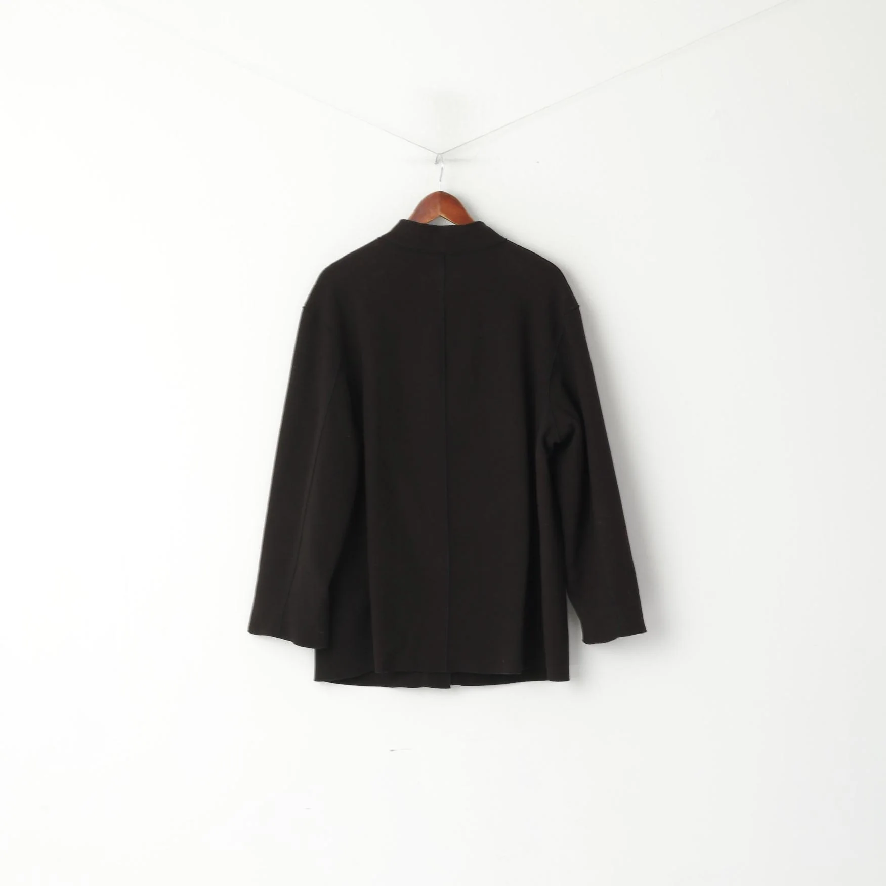 Marc Aurel Women 44 XL Fleece Top Black Snap Stand-up Collar Casual Light Jacket - Image 7